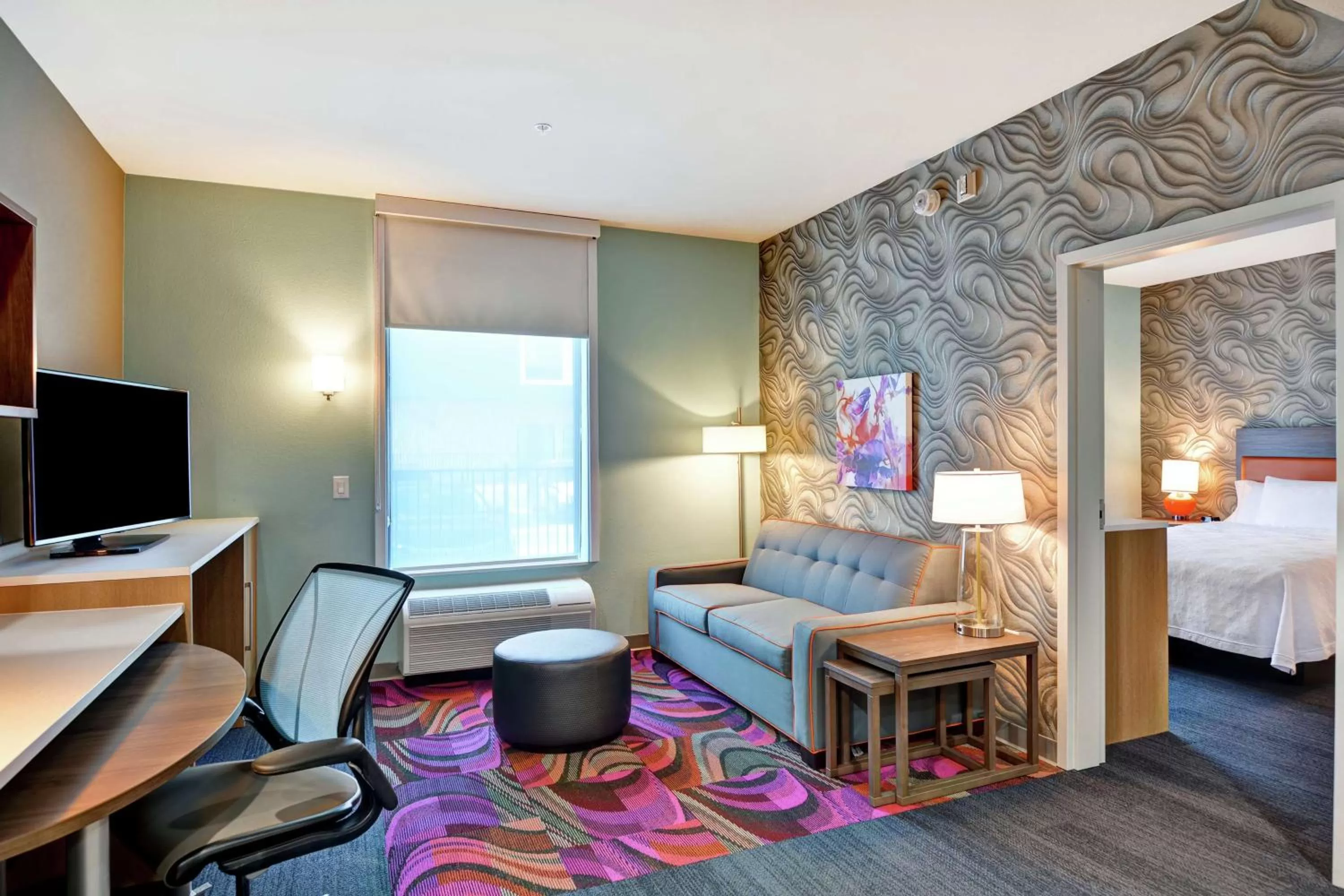 Bedroom, Bed in Home2 Suites By Hilton McKinney