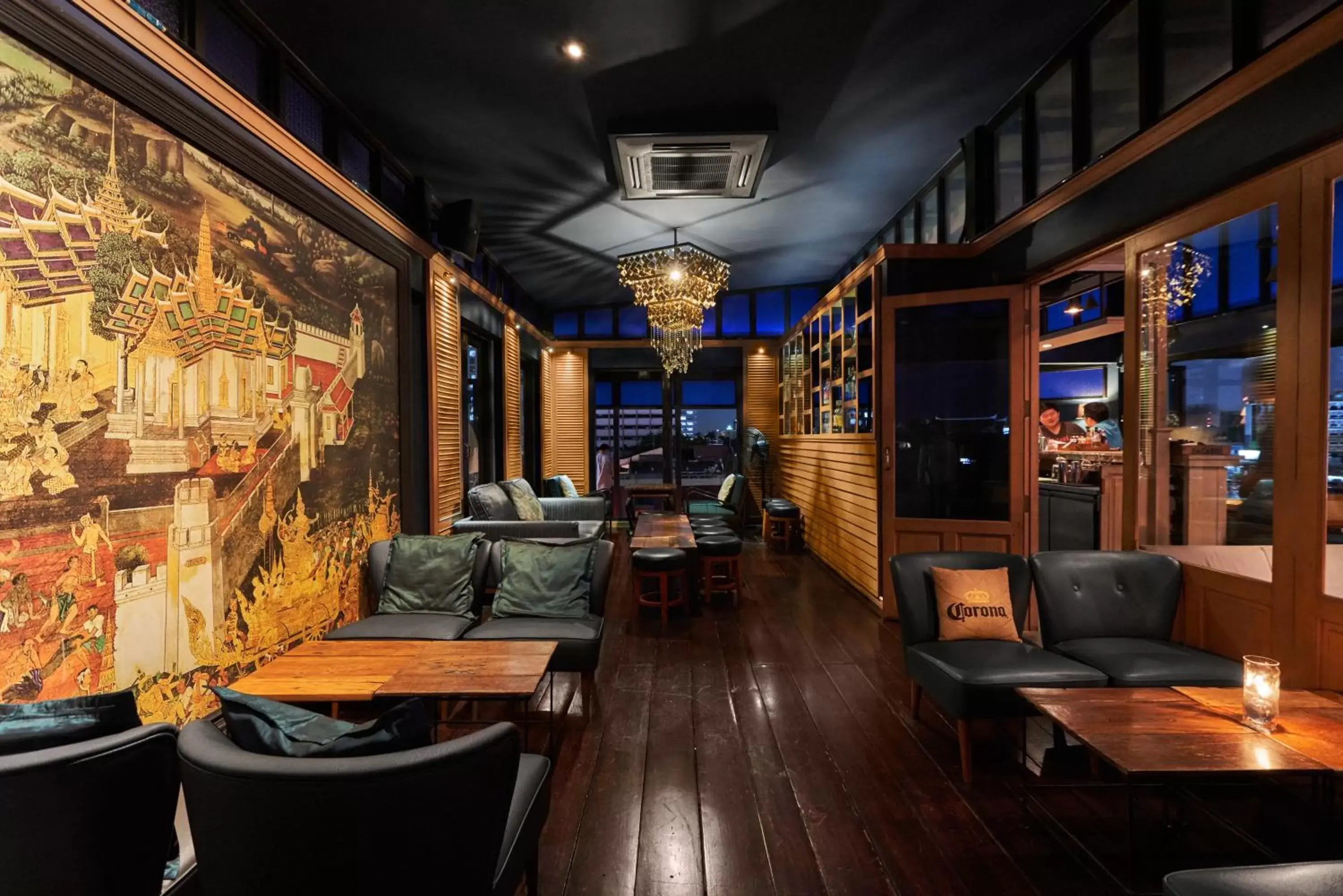 Lounge or bar, Lobby/Reception in Baan Wanglang Riverside, Bangkok