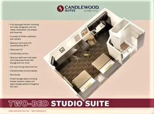 Floor Plan in Candlewood Suites Roswell, an IHG Hotel