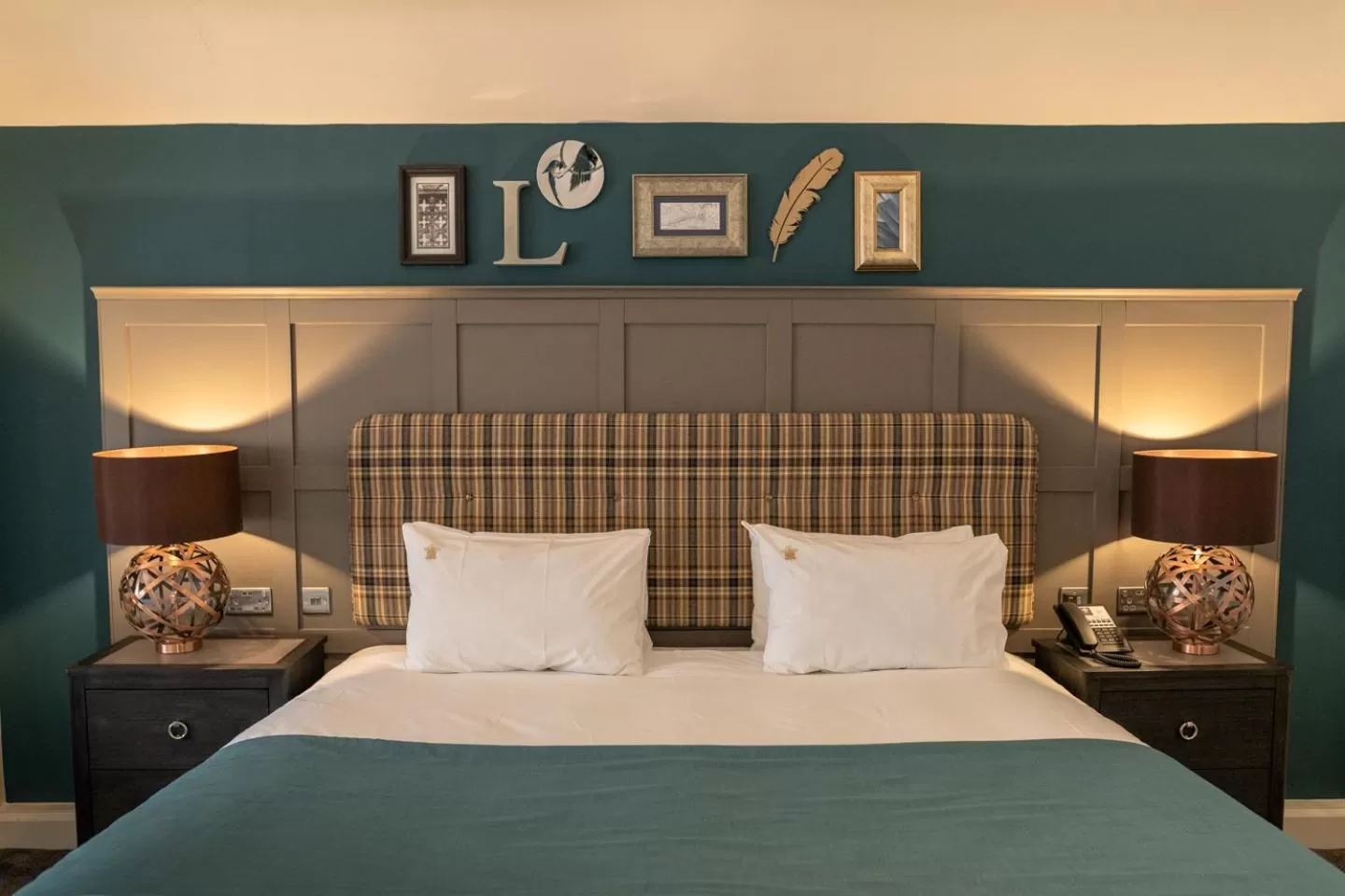 Bed in The Feathers Hotel