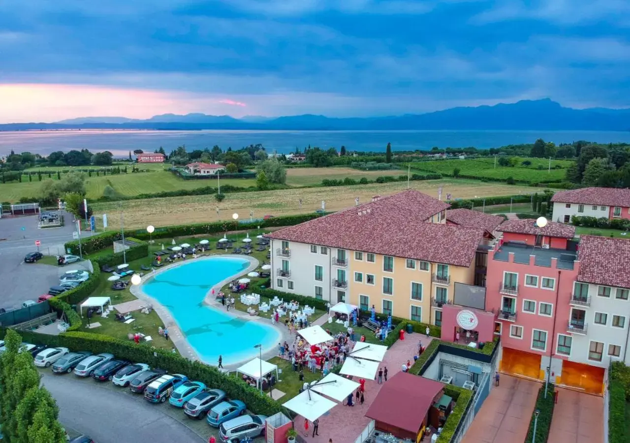 Pool view, Bird's-eye View in TH Lazise - Hotel Parchi Del Garda