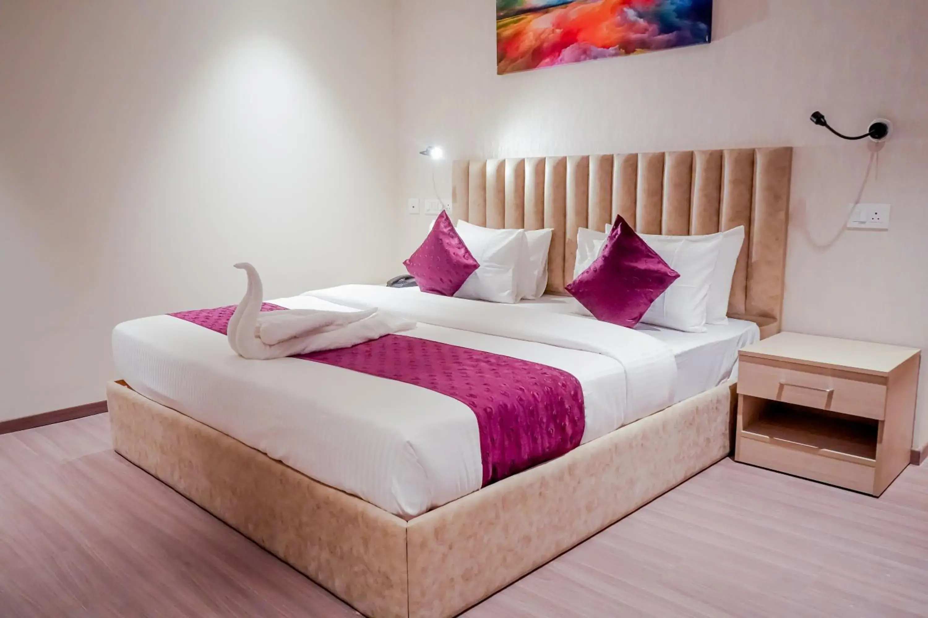 Bedroom, Bed in Casa Hotel & Suites, Gachibowli, Hyderabad