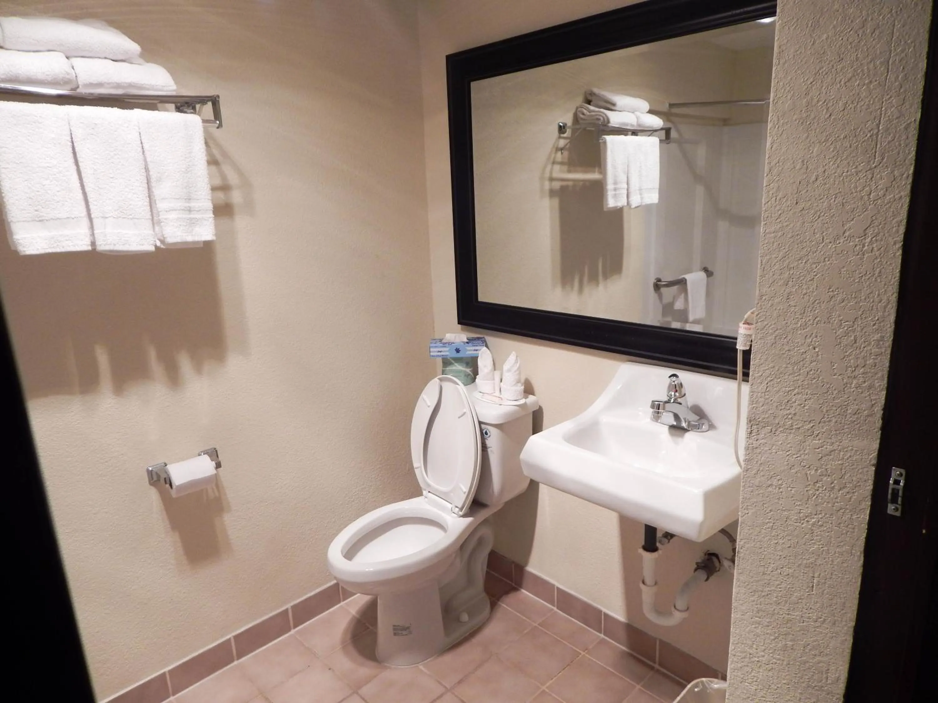 Bathroom in Howard Johnson by Wyndham Arlington Ballpark / Six Flags