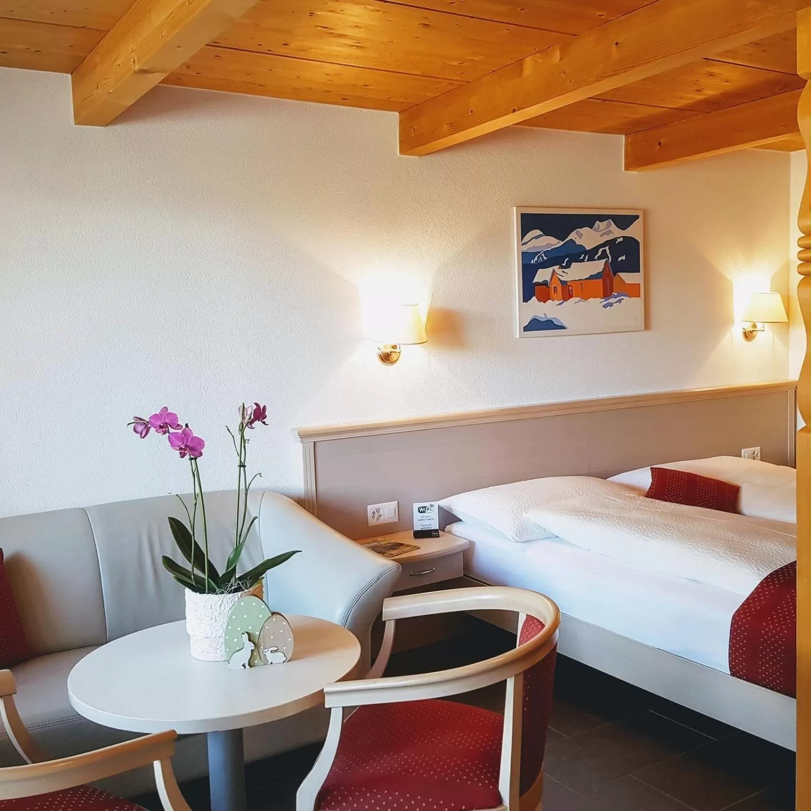 Photo of the whole room, Bed in Chalet-Gafri - BnB - Frühstückspension und Gastfreundschaft