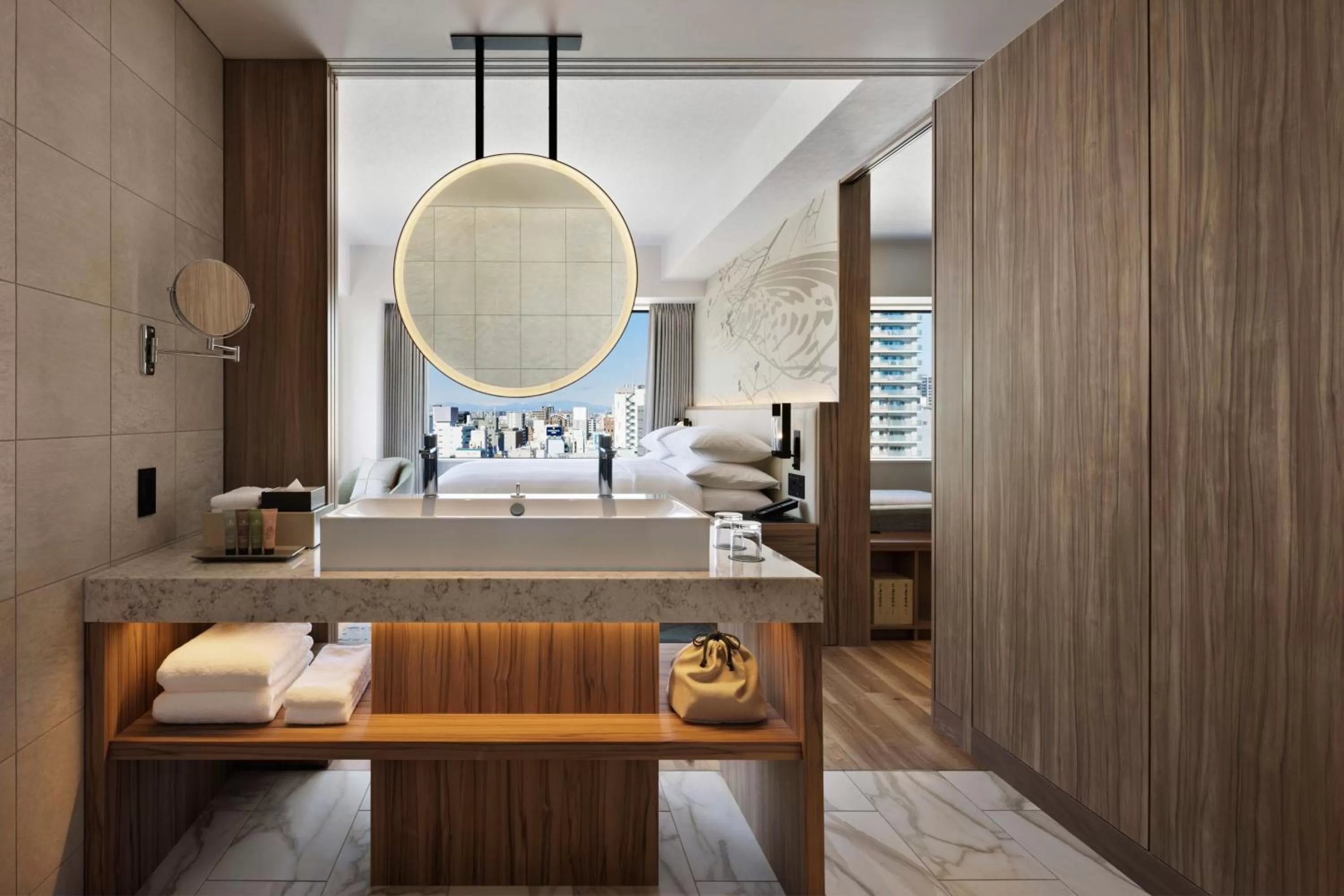 Bathroom, Bed in Courtyard by Marriott Nagoya