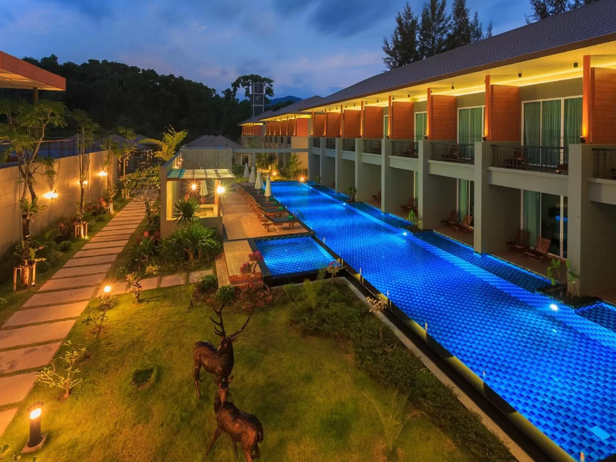 Night, Swimming Pool in Khaolak Forest Resort