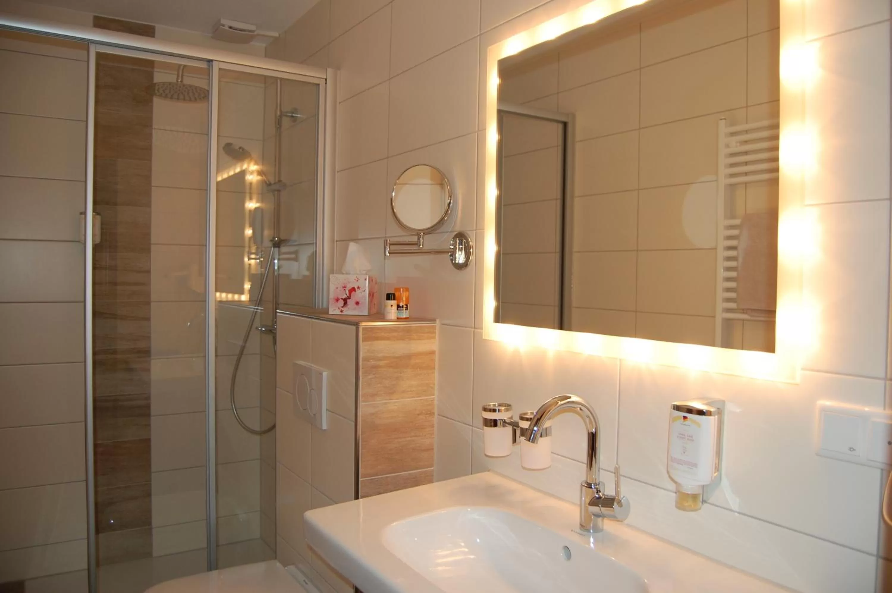 Toilet in Hotel Grüner Baum mit Restaurant & Wellness