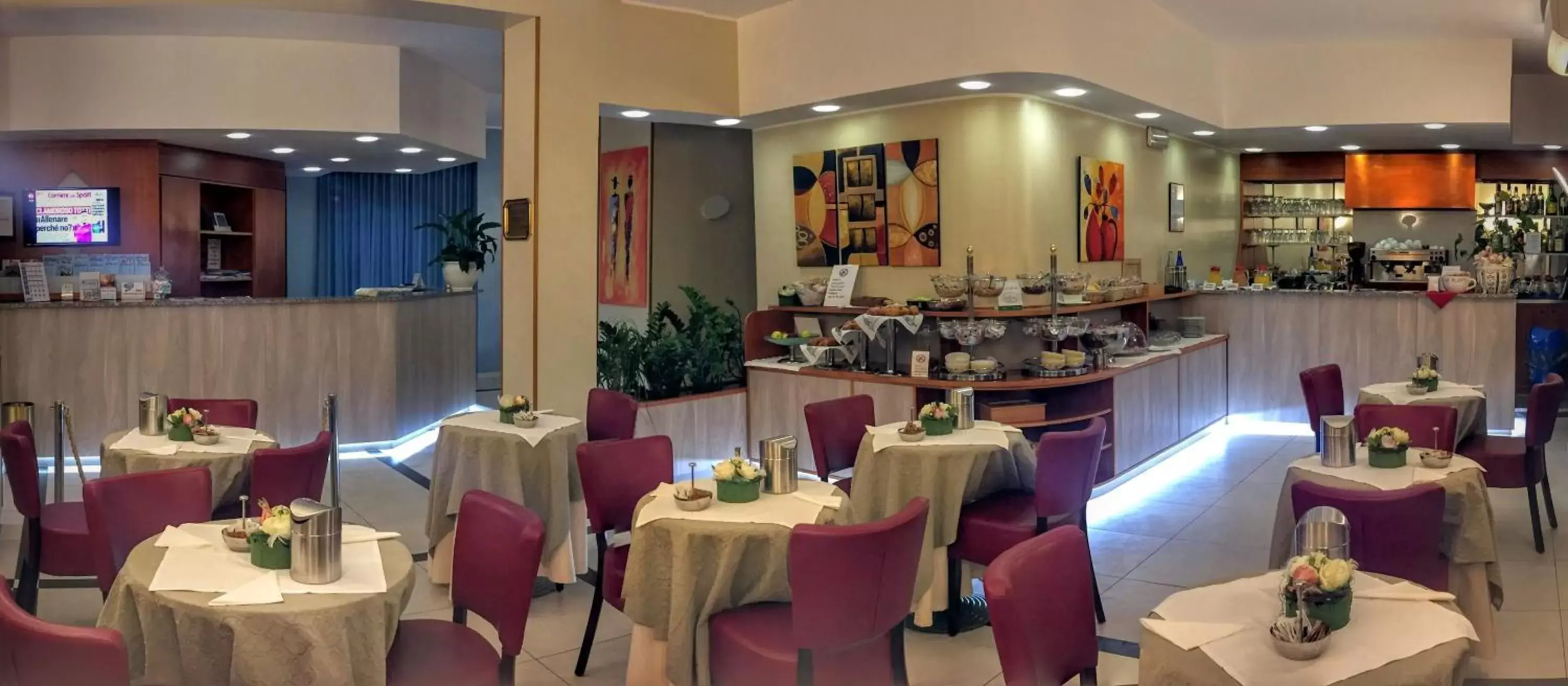 Lobby or reception, Restaurant/Places to Eat in Hotel Arcobaleno