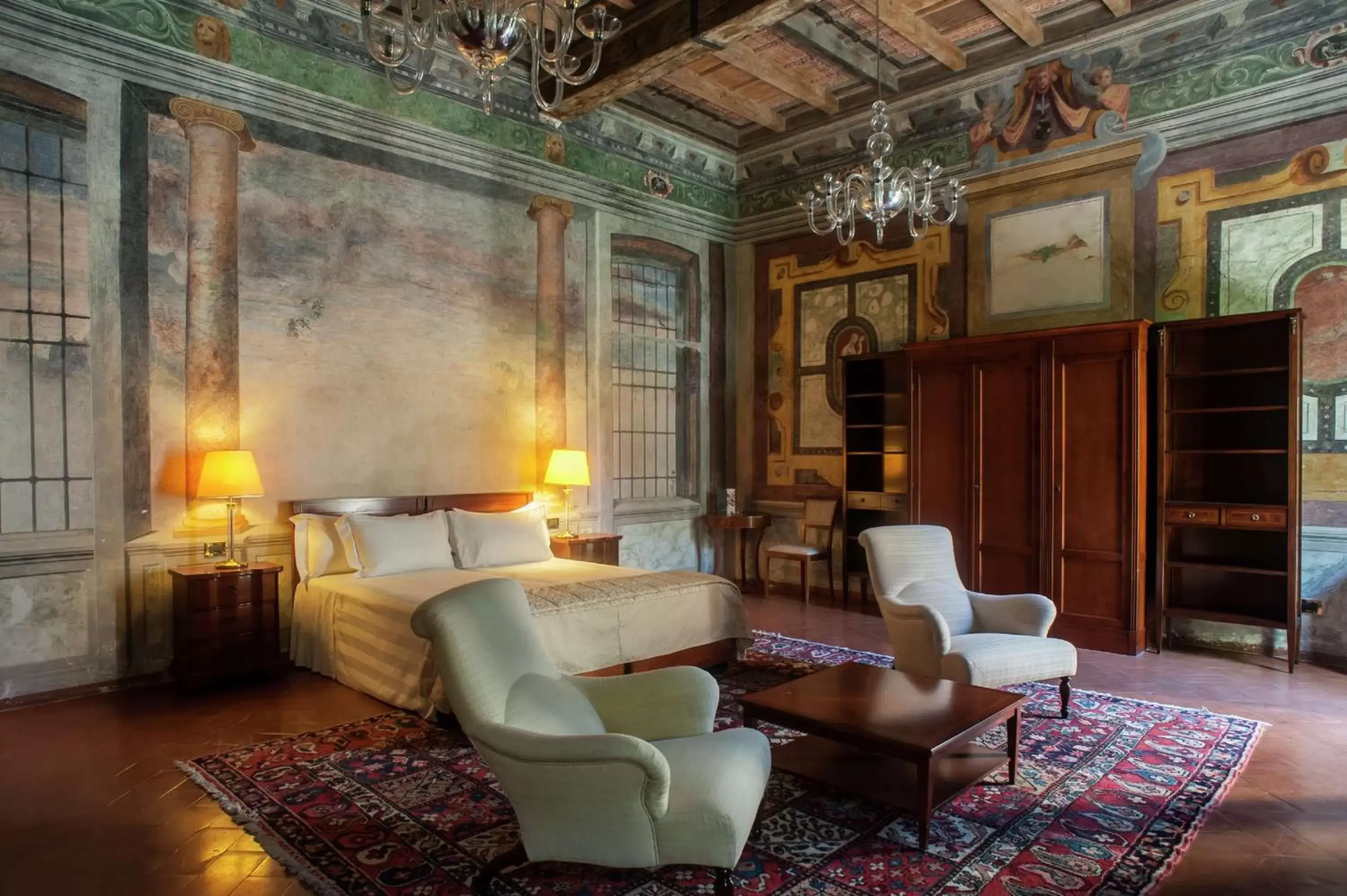 Bed, Seating Area in Grand Hotel Villa Torretta, Curio Collection by Hilton