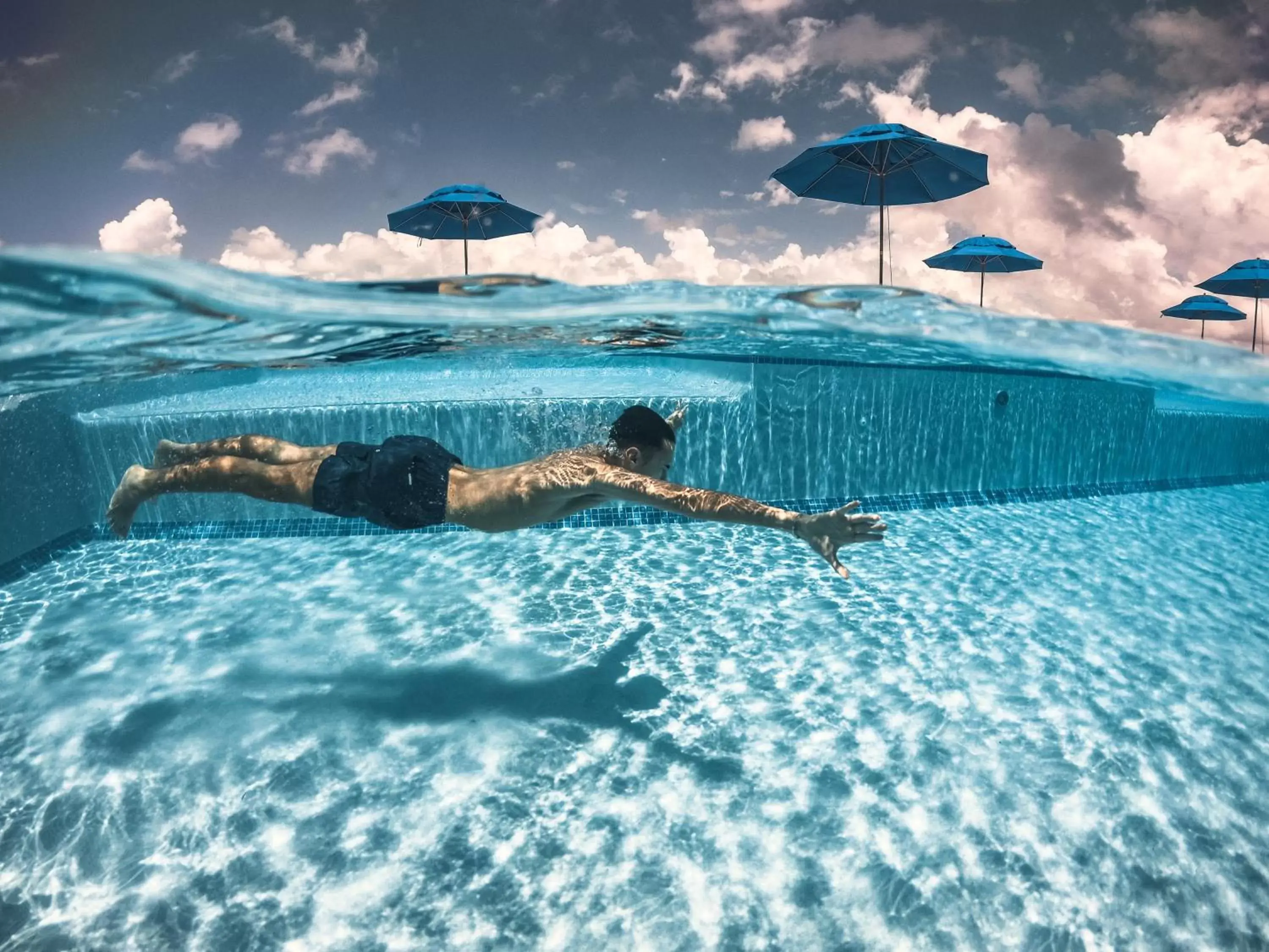 Swimming pool in Sunset Caribe Belize Swimming pool in Sunset Caribe Belize