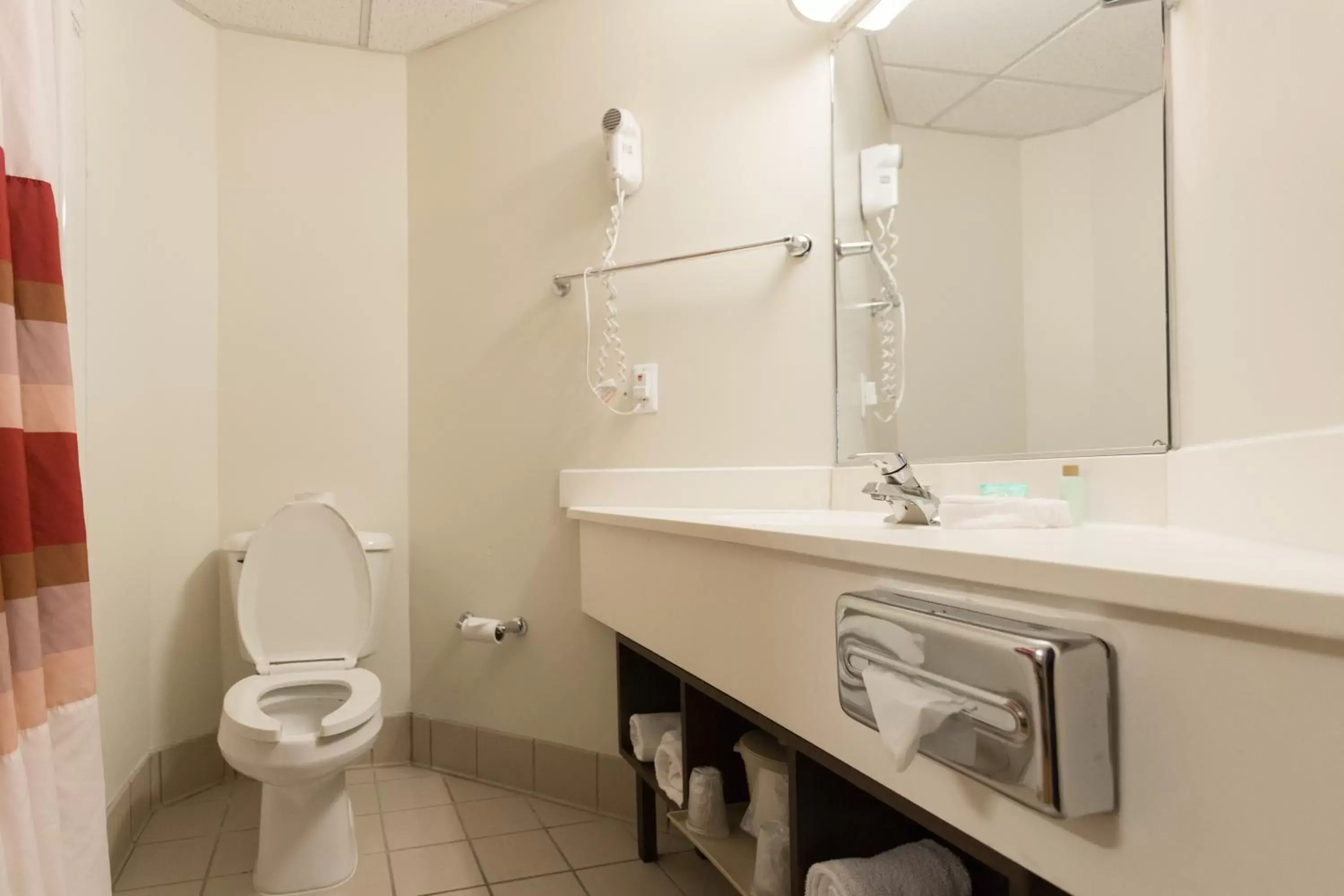 Bathroom in Travelodge by Wyndham Romulus Detroit Airport