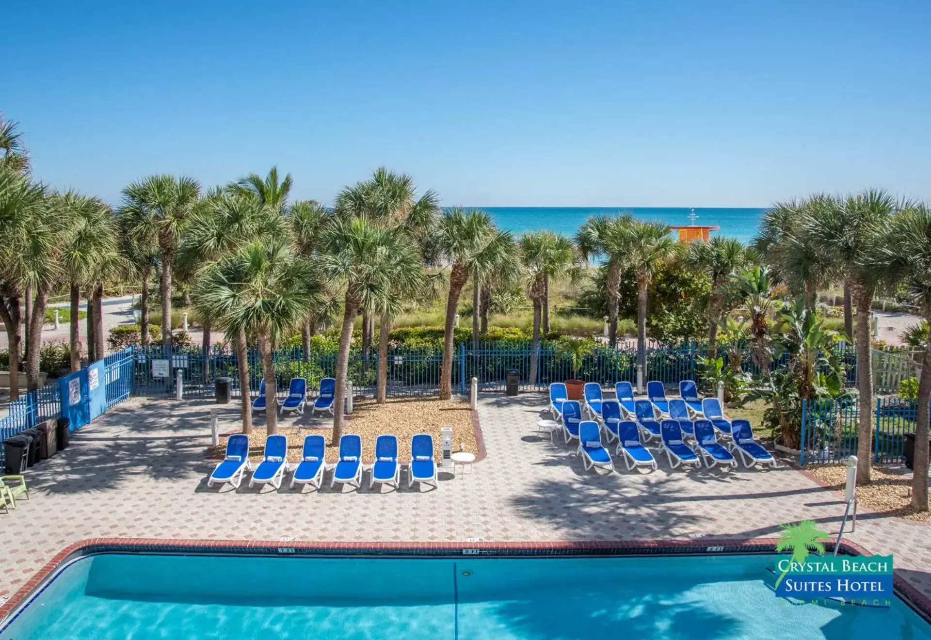 Swimming pool, Pool View in Crystal Beach Suites Oceanfront Hotel