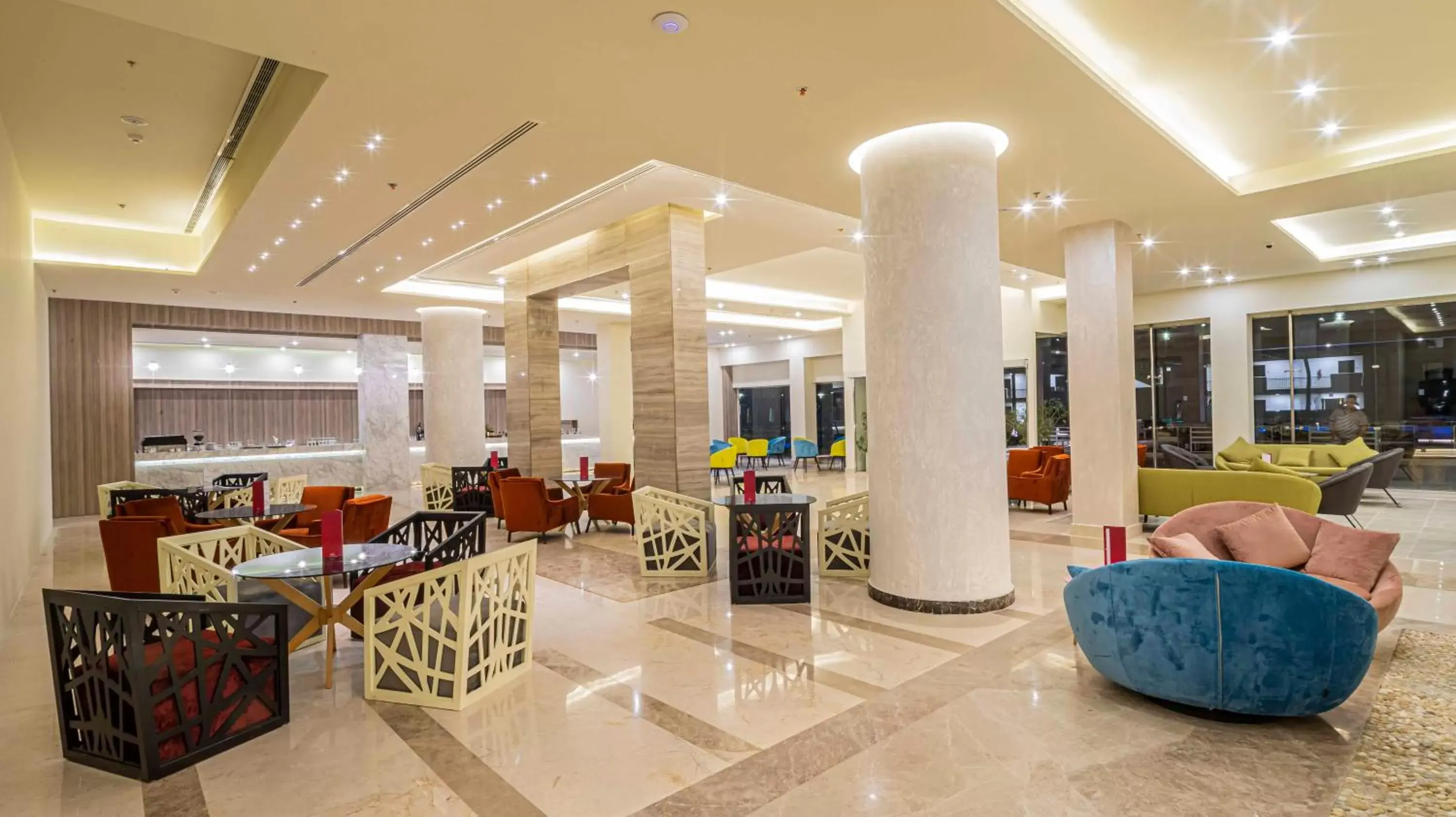 Lobby or reception, Restaurant/Places to Eat in Amarina Abu Soma Resort & Aquapark