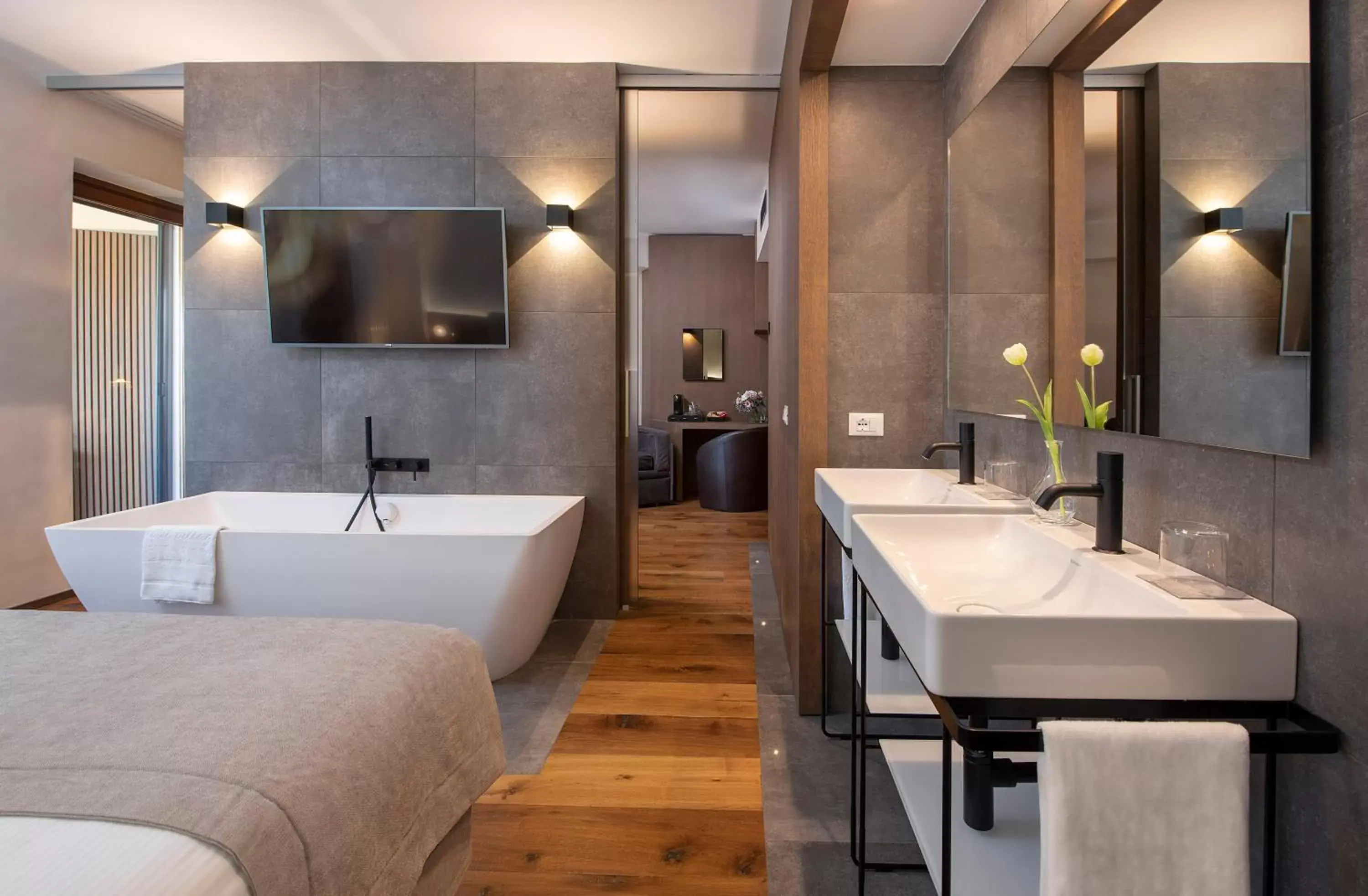 Bed, Bathroom in Sport Village Hotel & Spa