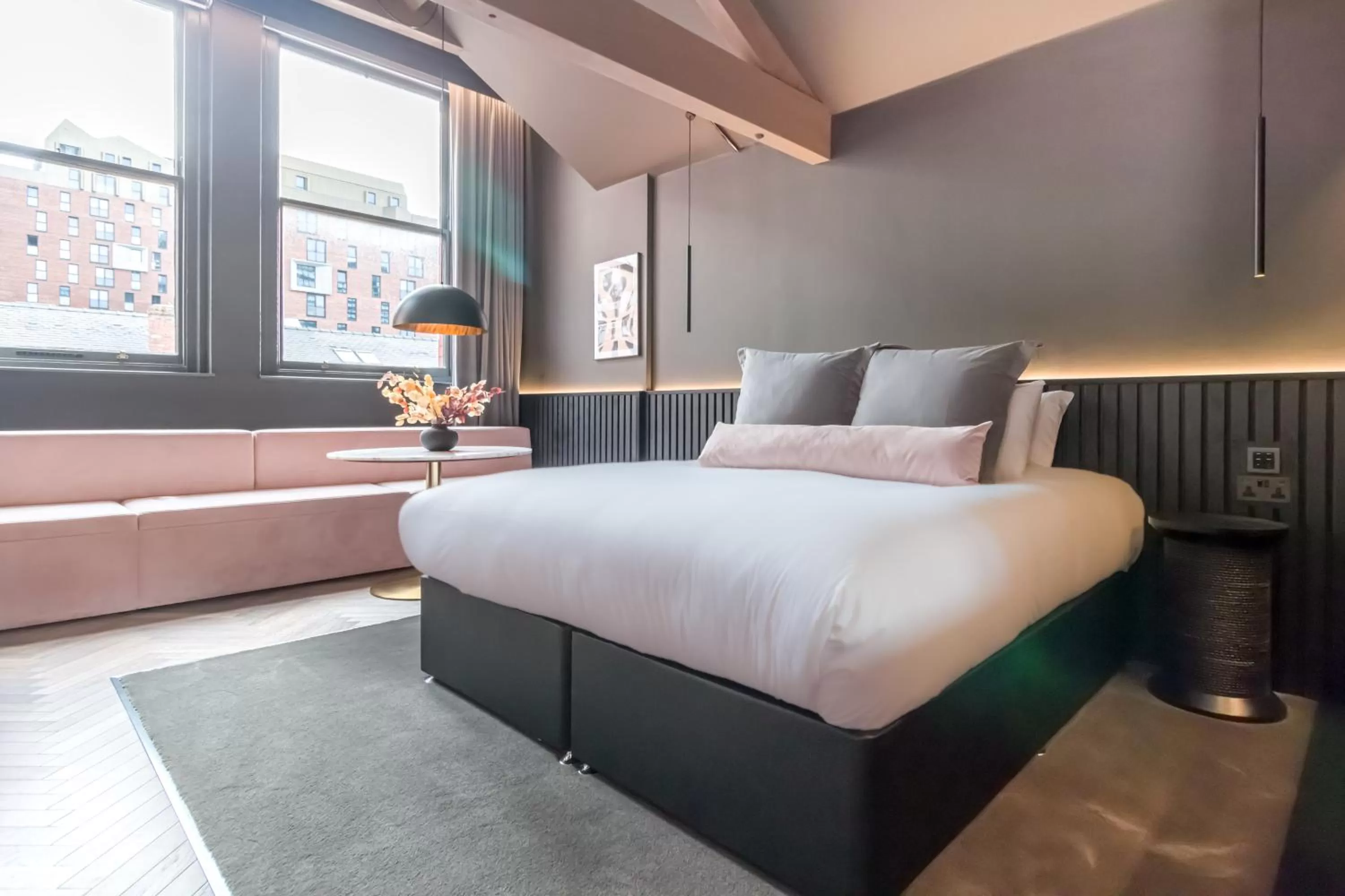 Bed in Velvet Hotel Manchester, WorldHotels Crafted