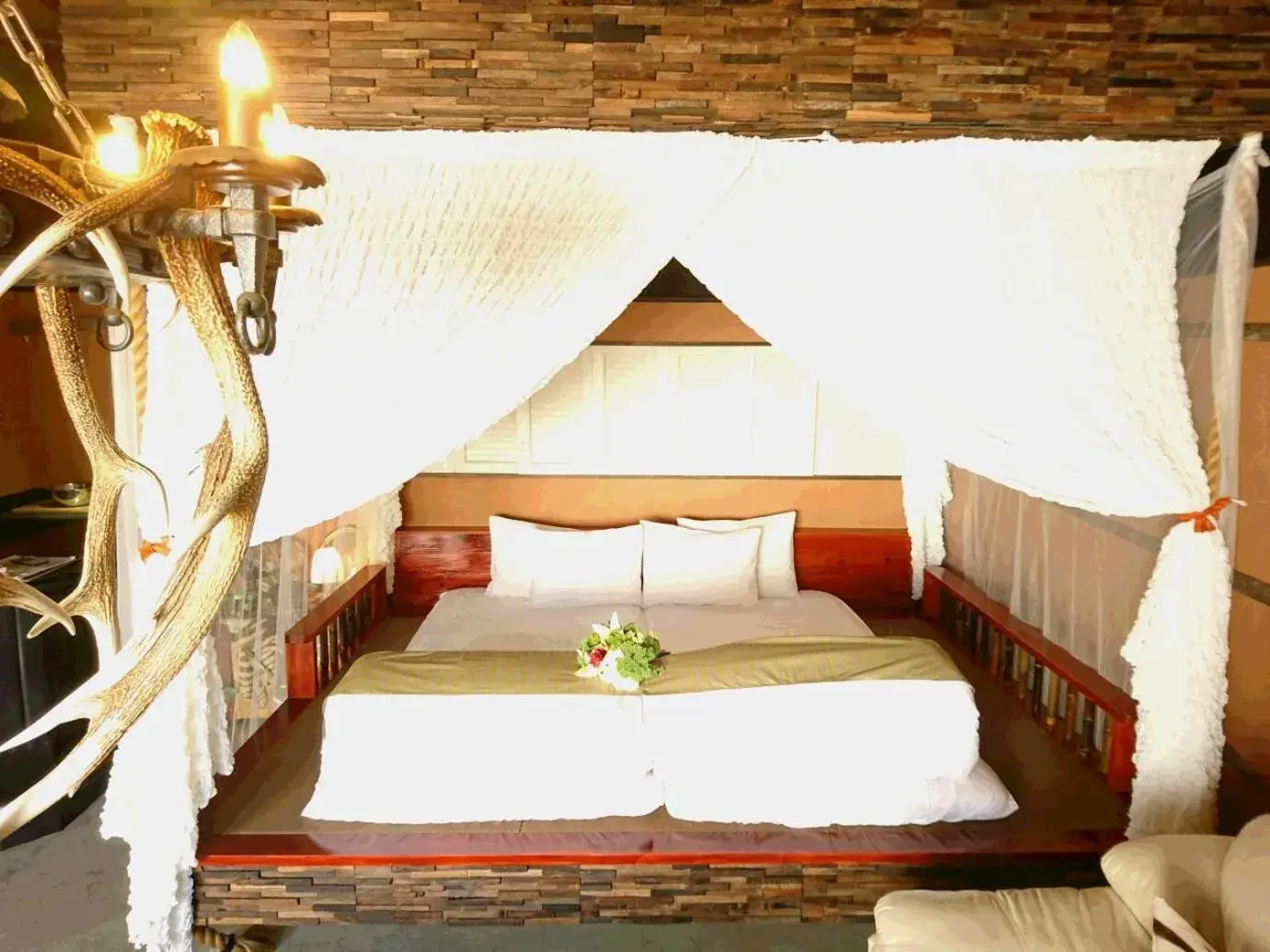 Bed in Yadoya Lodge