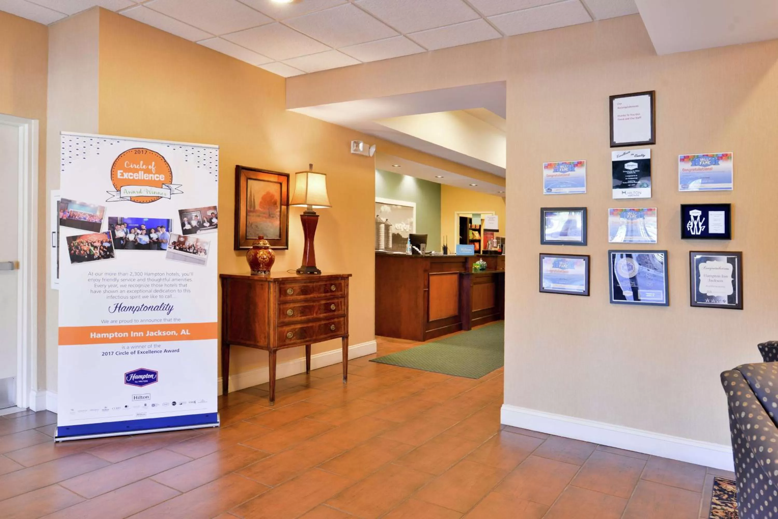 Lobby or reception in Hampton Inn Jackson-College Avenue