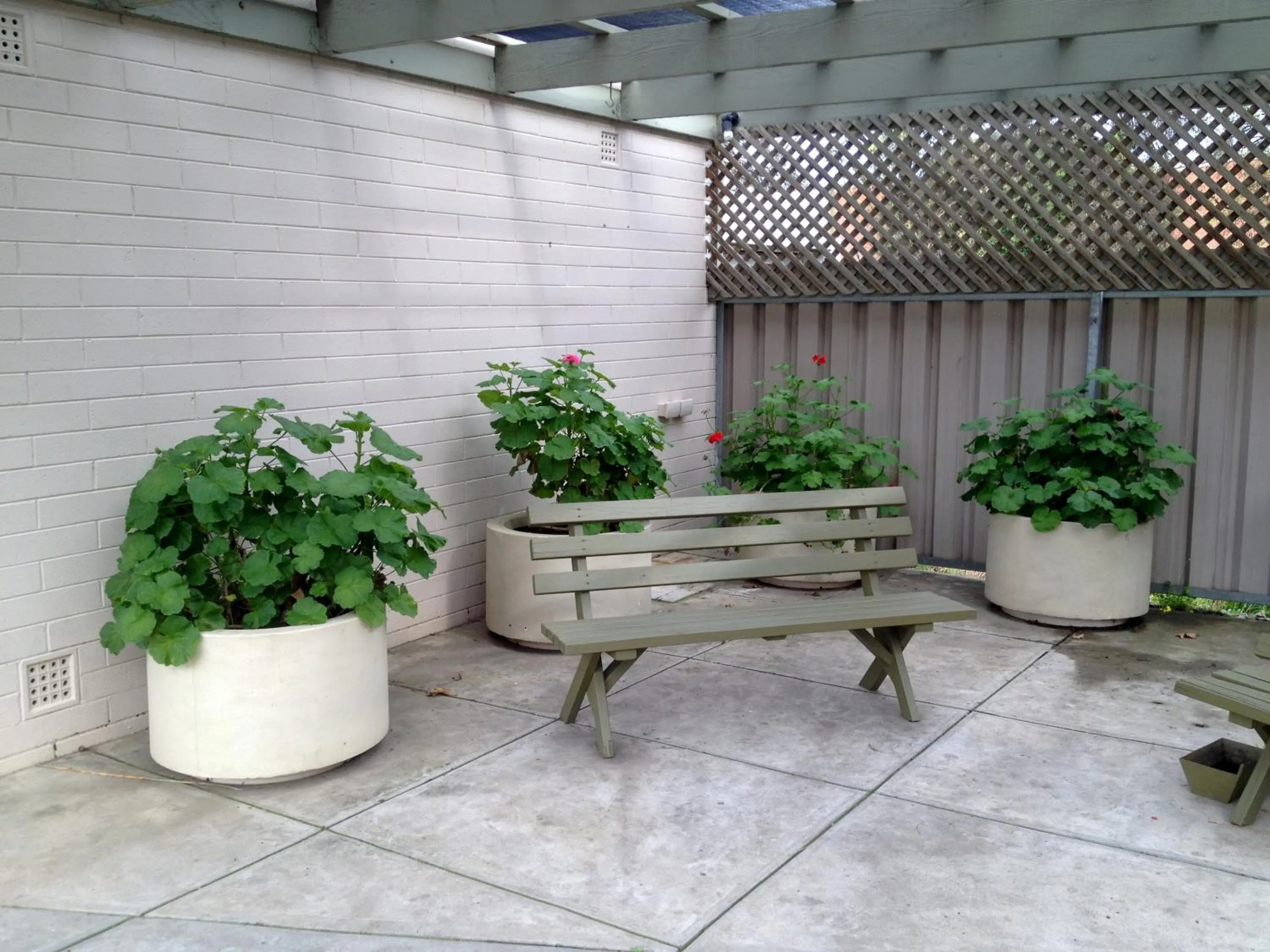 Patio in City West Motel