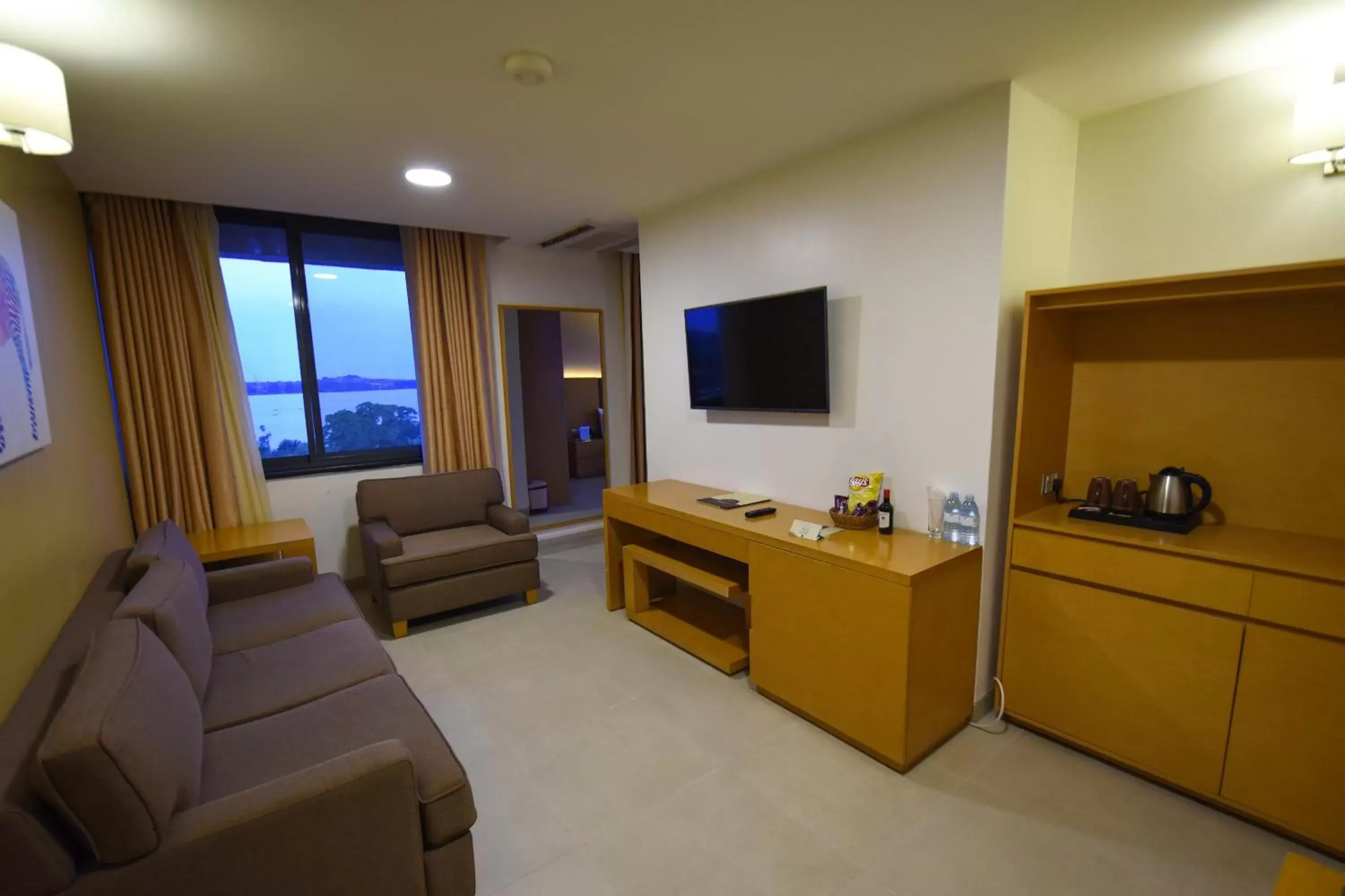 Living room in K Hotels Entebbe