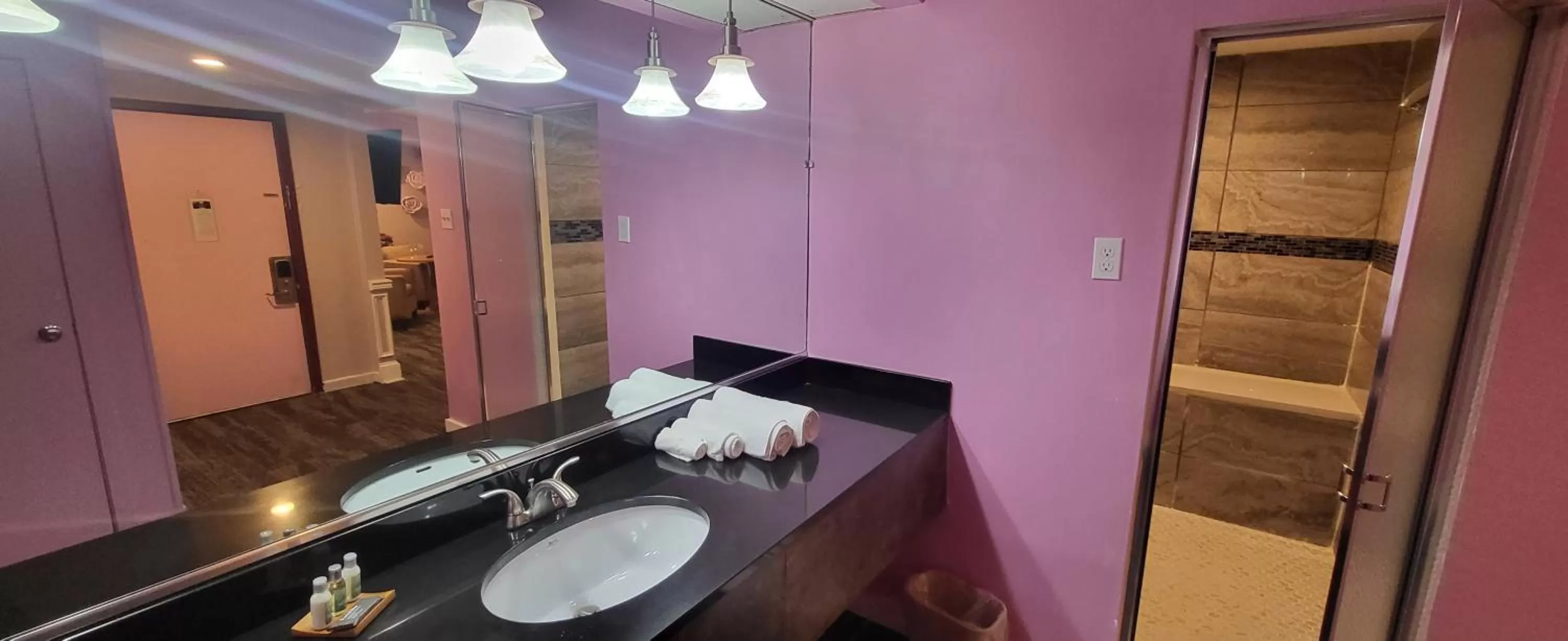 Bathroom in Inn of the Dove - Romantic Luxury Suites with Jacuzzi & Seasonal Fireplace at Harrisburg-Hershey-Philadelphia, PA