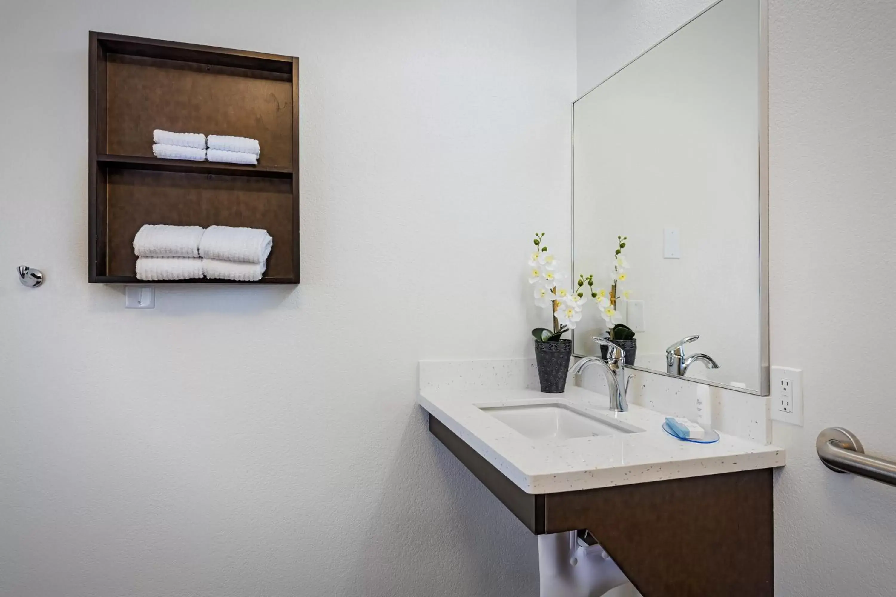 Bathroom in Candlewood Suites Anaheim - Resort Area, an IHG Hotel