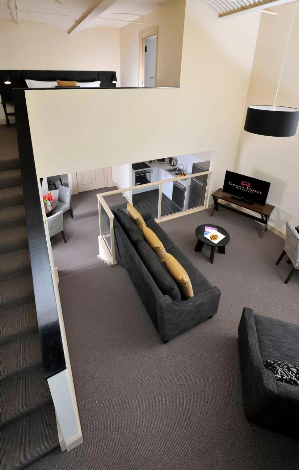 Living room in Grand Hotel Melbourne