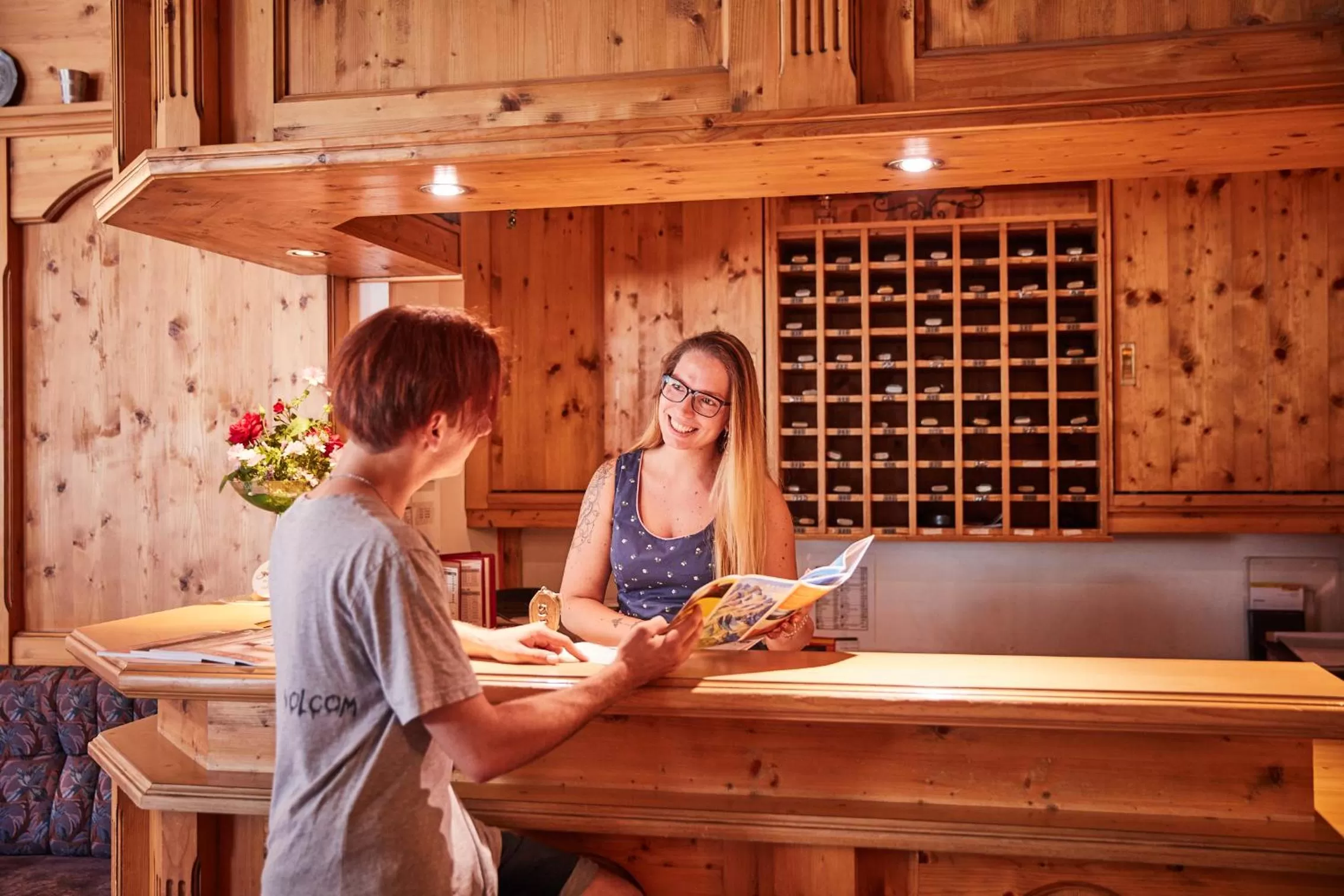 Lobby or reception in Hotel Brennerspitz