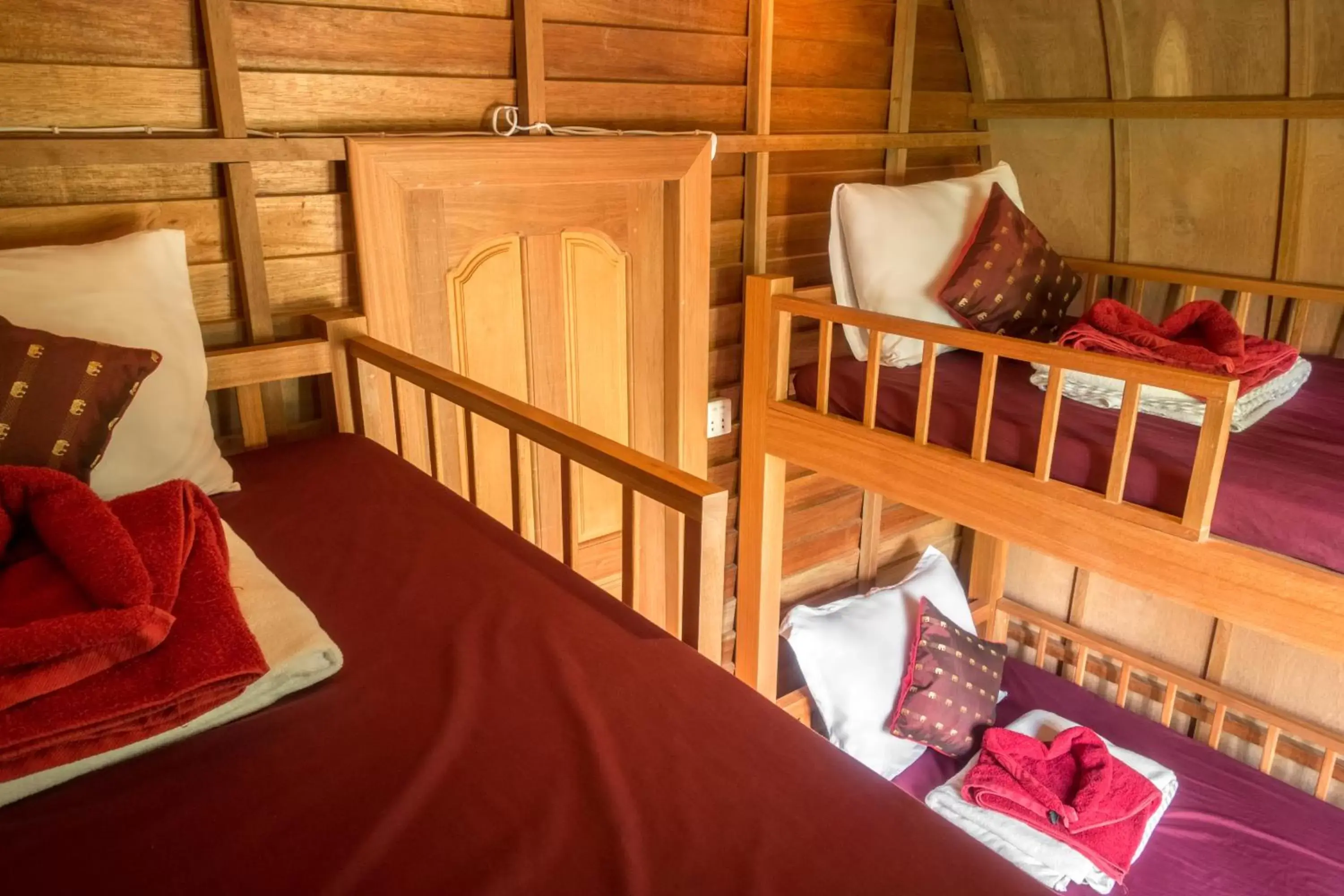 bunk bed in Bamboo Bungalow