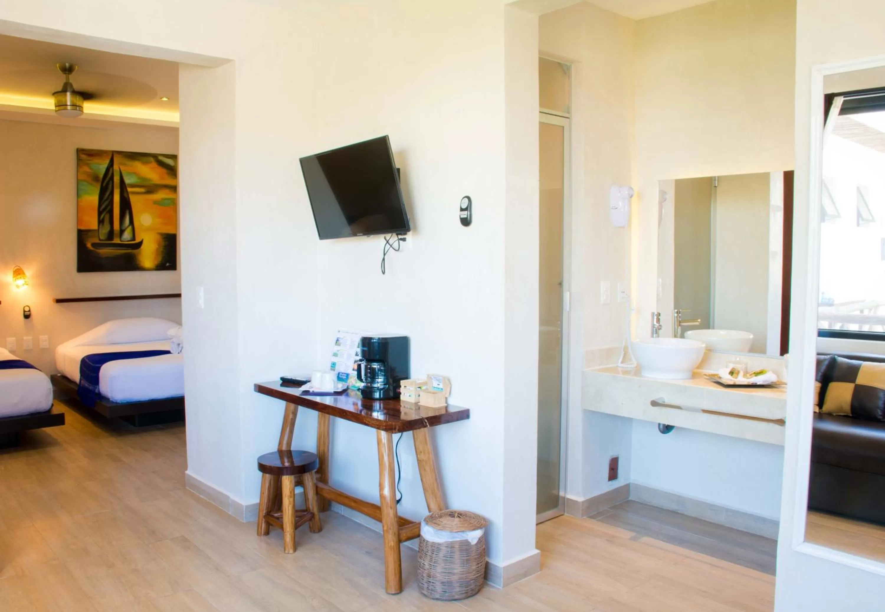 Bed in Pacha Tulum Boutique Hotel