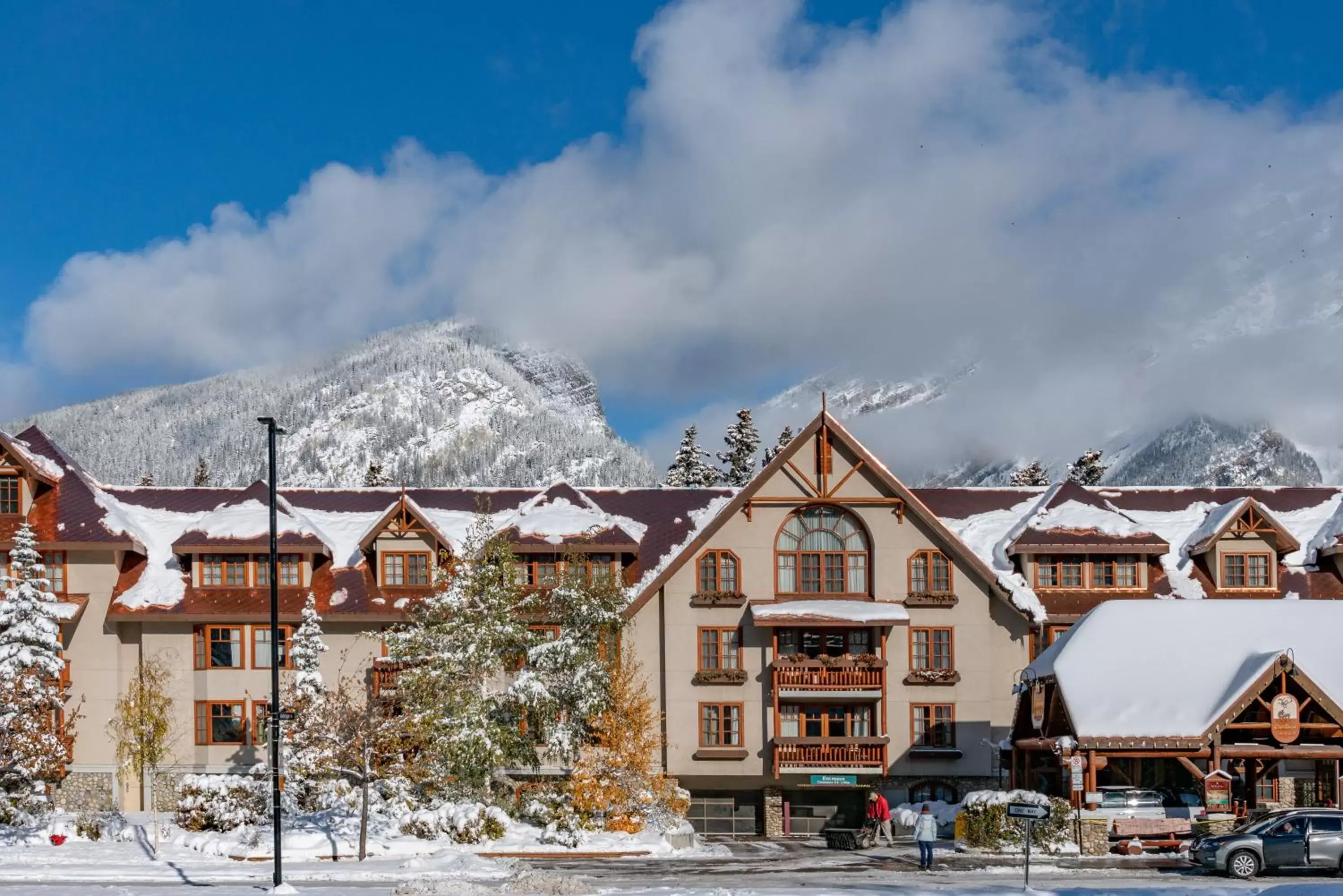 Property building, Winter in Banff Caribou Lodge and Spa