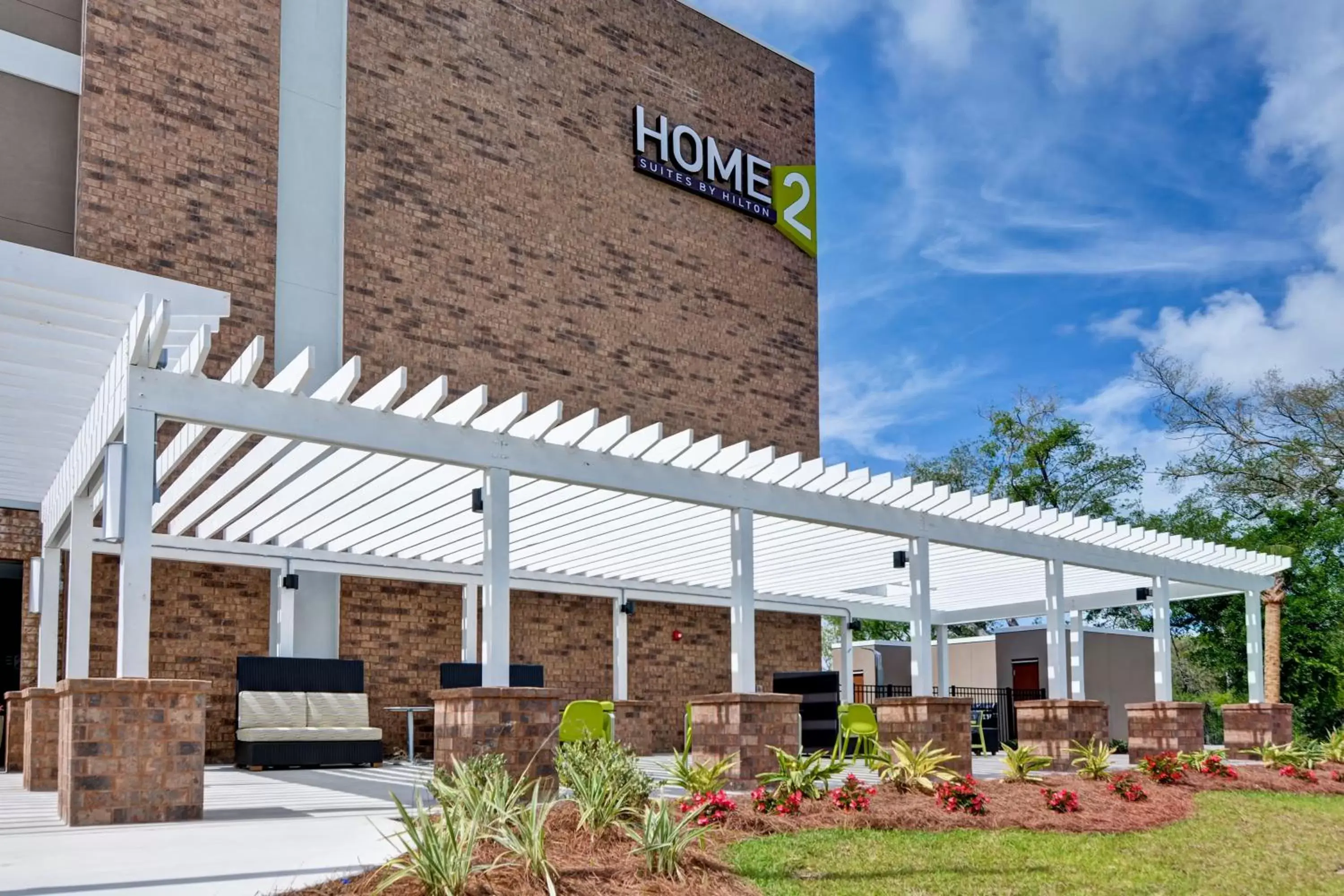 Patio, Property Building in Home2 Suites By Hilton Beaufort