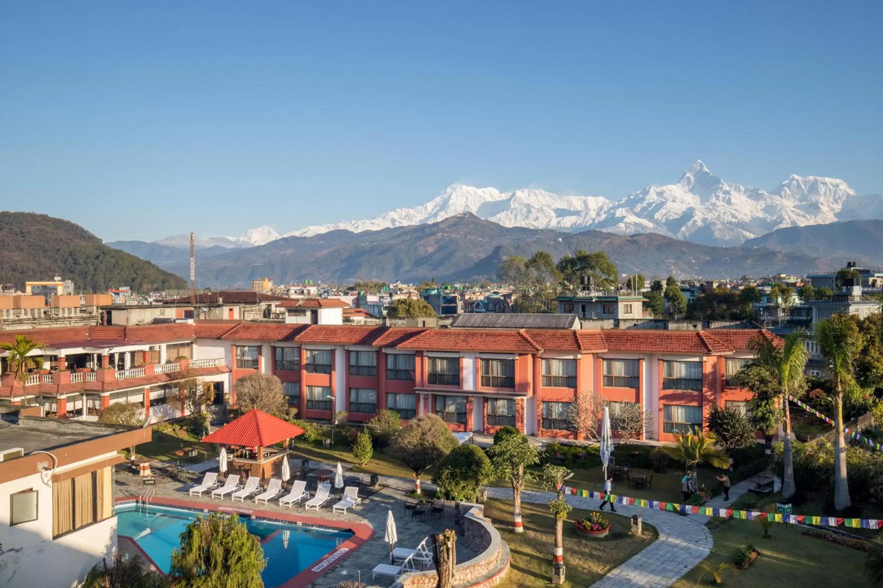 Mountain view, Pool View in Hotel Pokhara Grande