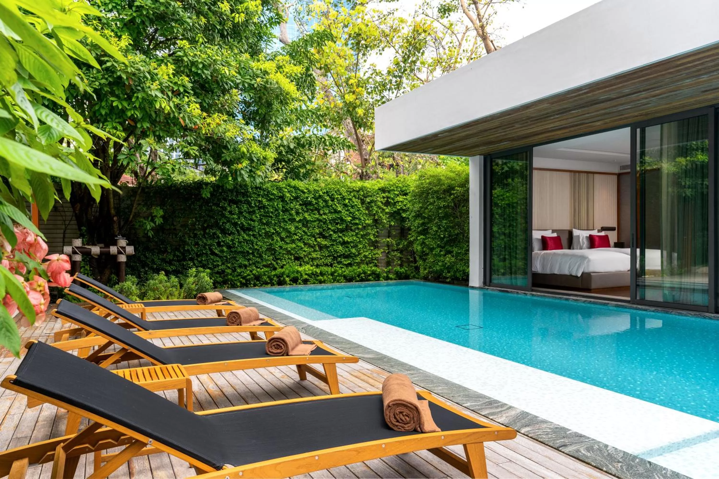 Pool view in Villa Deva Resort & Hotel Bangkok