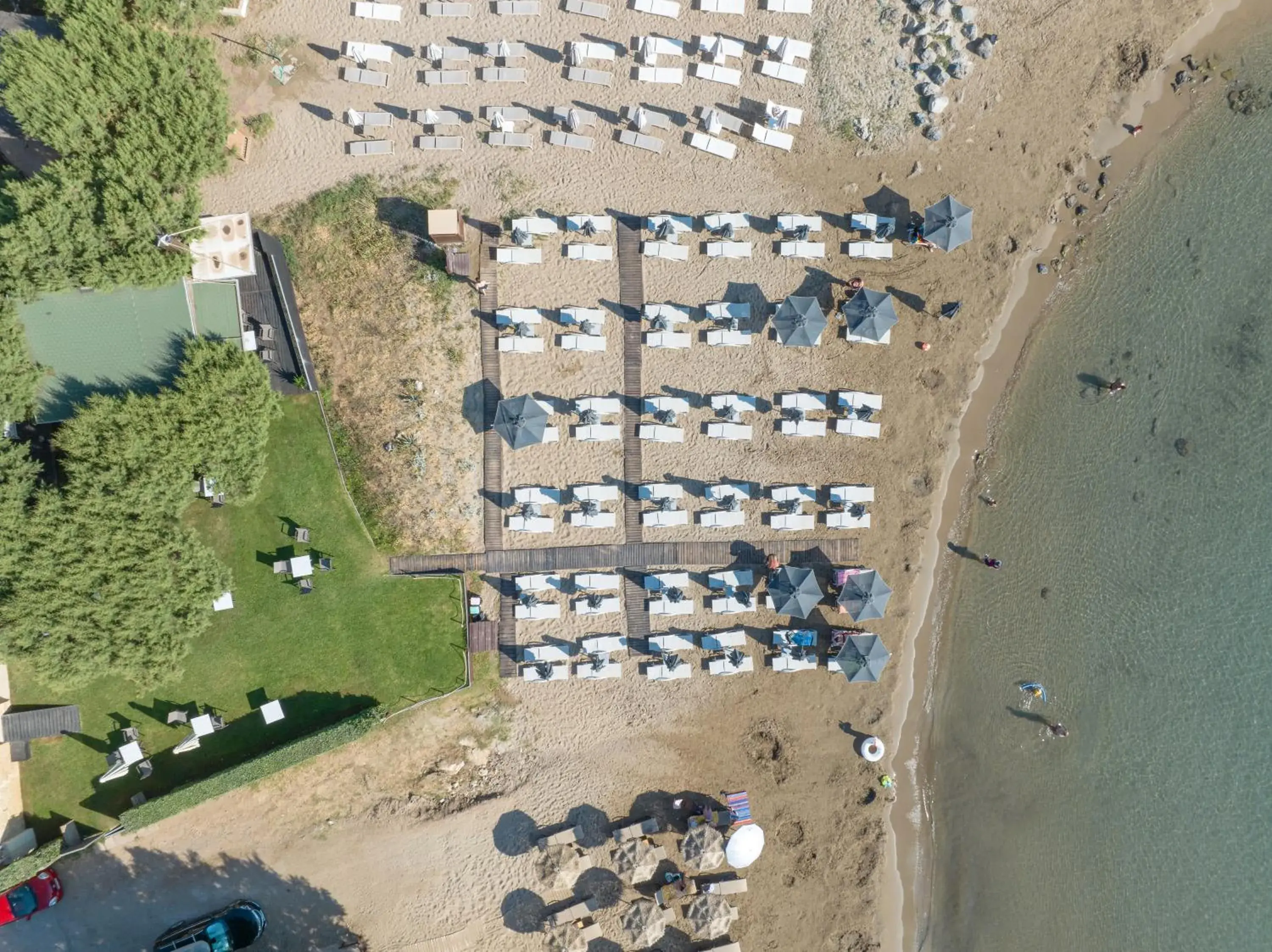 Beach, Bird's-eye View in Molos Bay