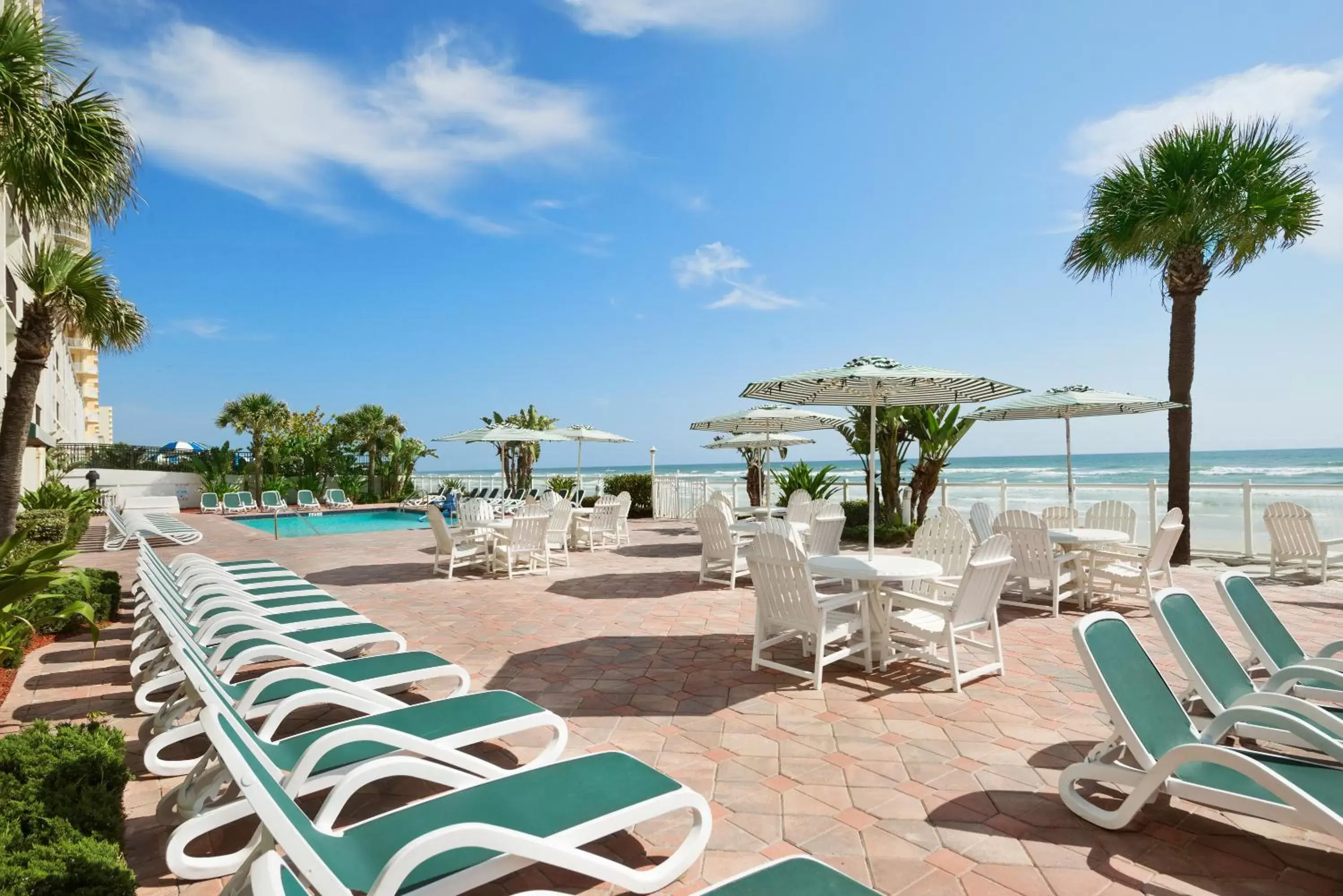 Balcony/Terrace, Swimming Pool in Days Inn by Wyndham Daytona Oceanfront