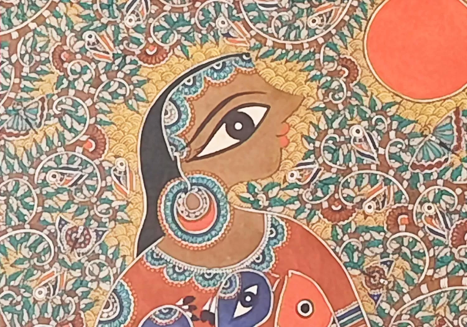 Decorative detail in Saratha Vilas Chettinad