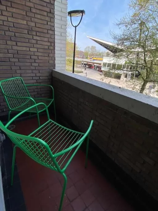 Balcony/Terrace in Apart hotel Central -Self service-