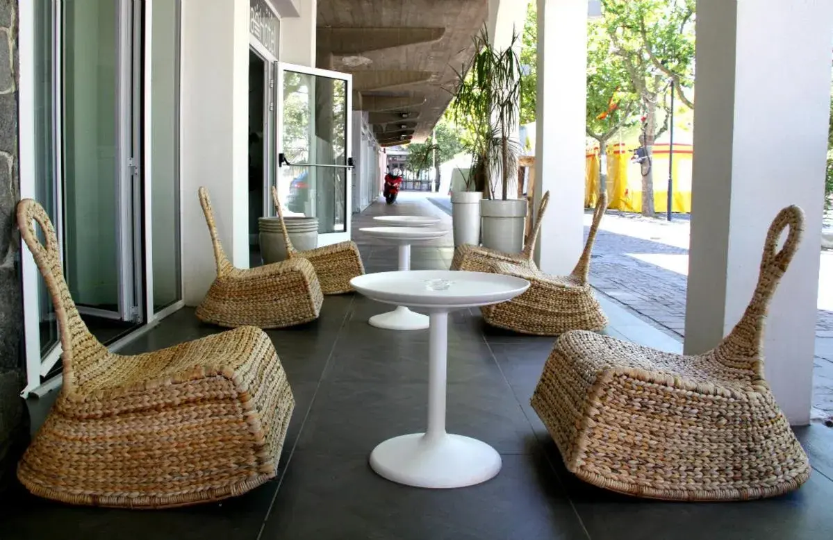 Patio, Bathroom in Alba Hotel