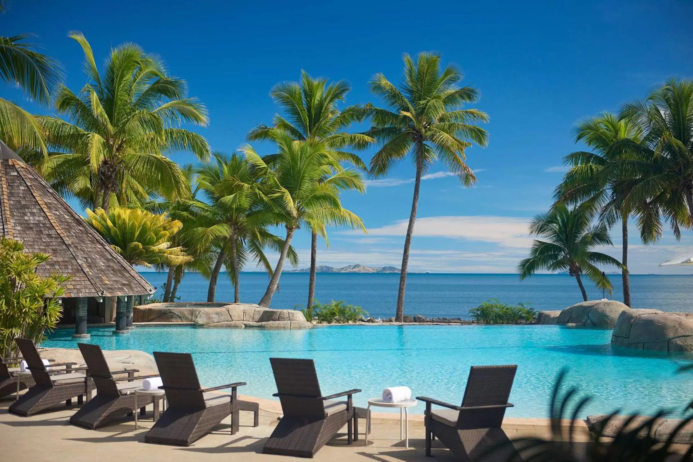 Pool view in DoubleTree by Hilton Fiji - Sonaisali Island