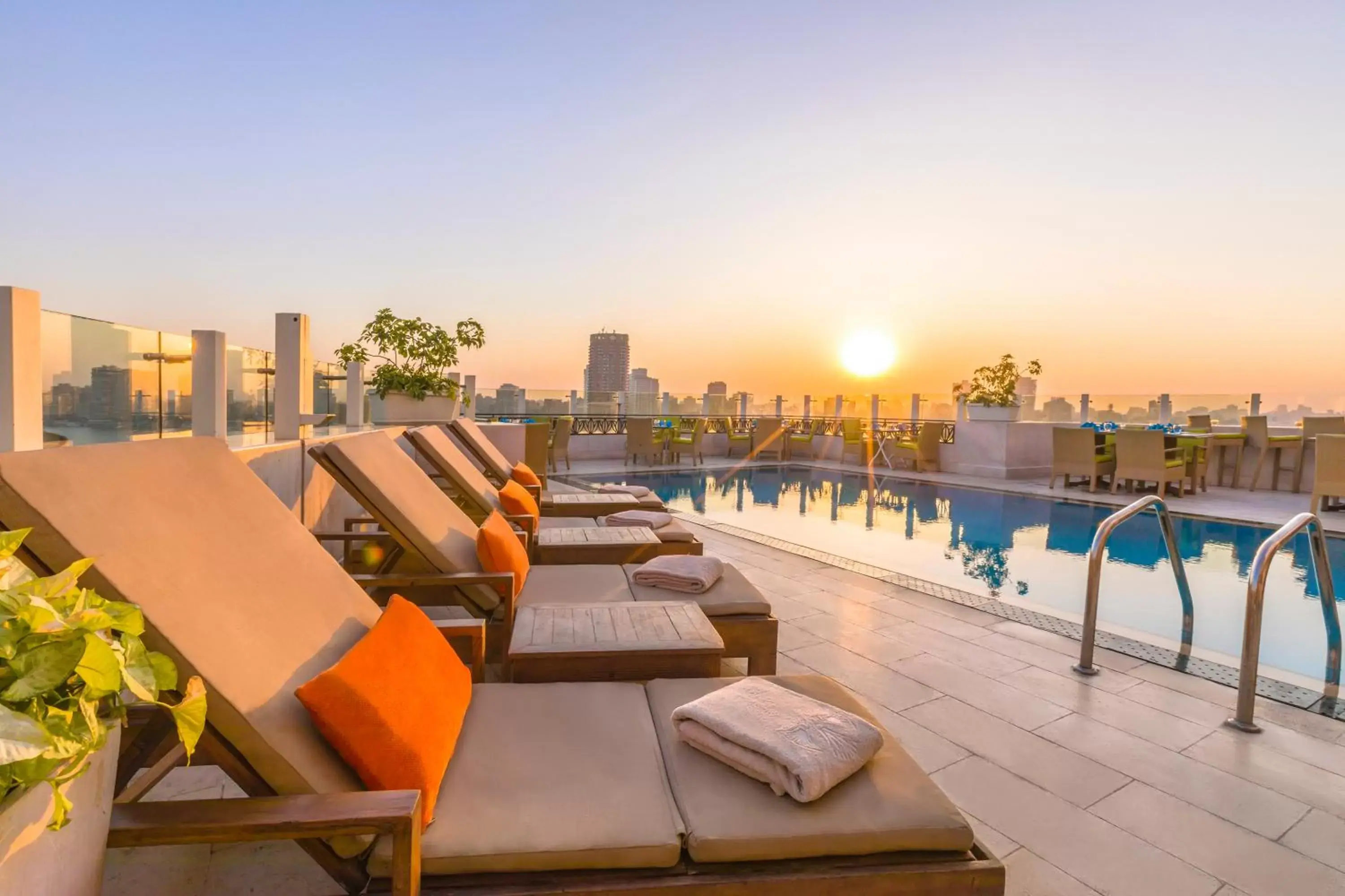 Swimming Pool in Kempinski Nile Hotel, Cairo