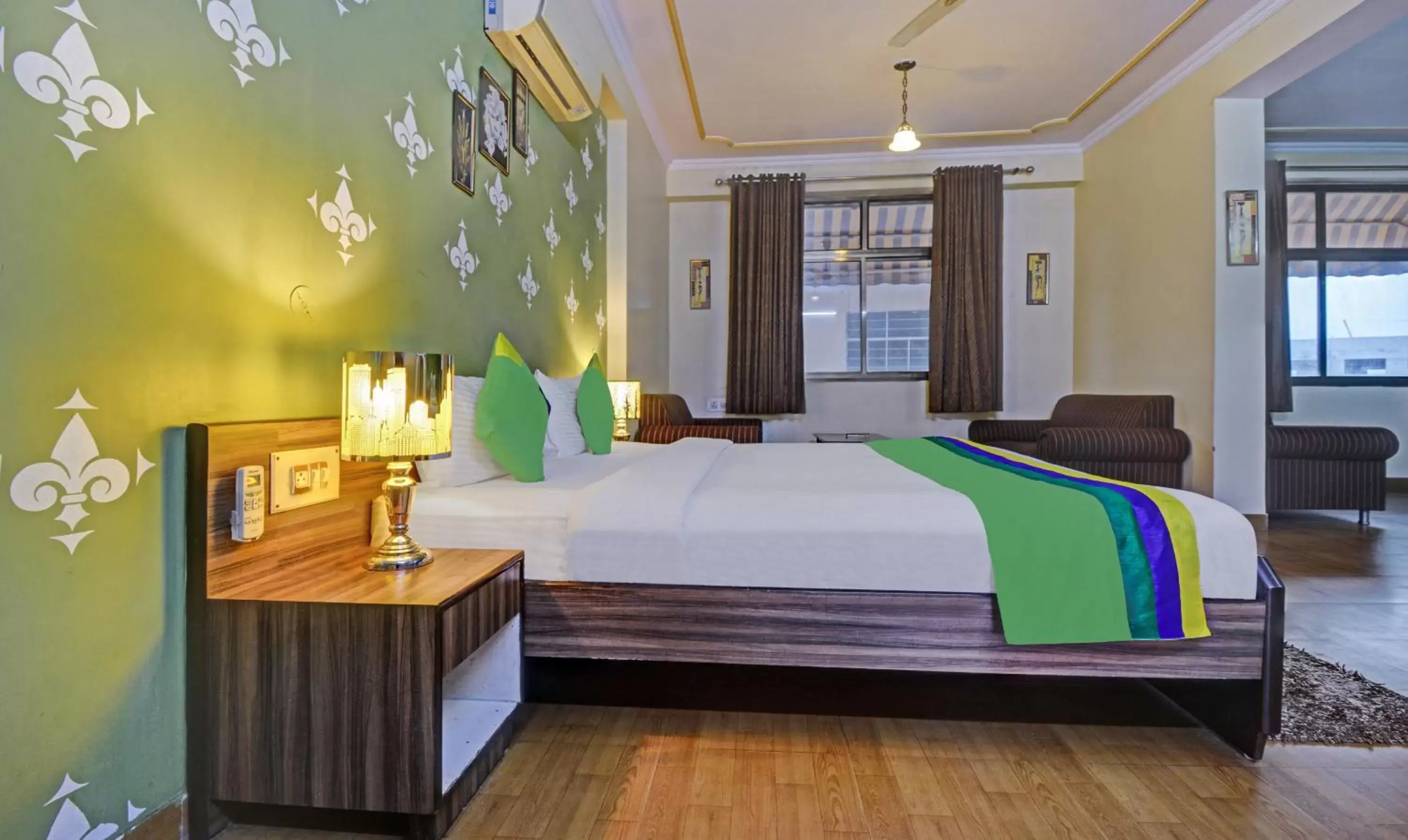 Bedroom, Bed in Treebo New Rockwell Vivek Vihar Bedroom, Bed in Treebo New Rockwell Vivek Vihar