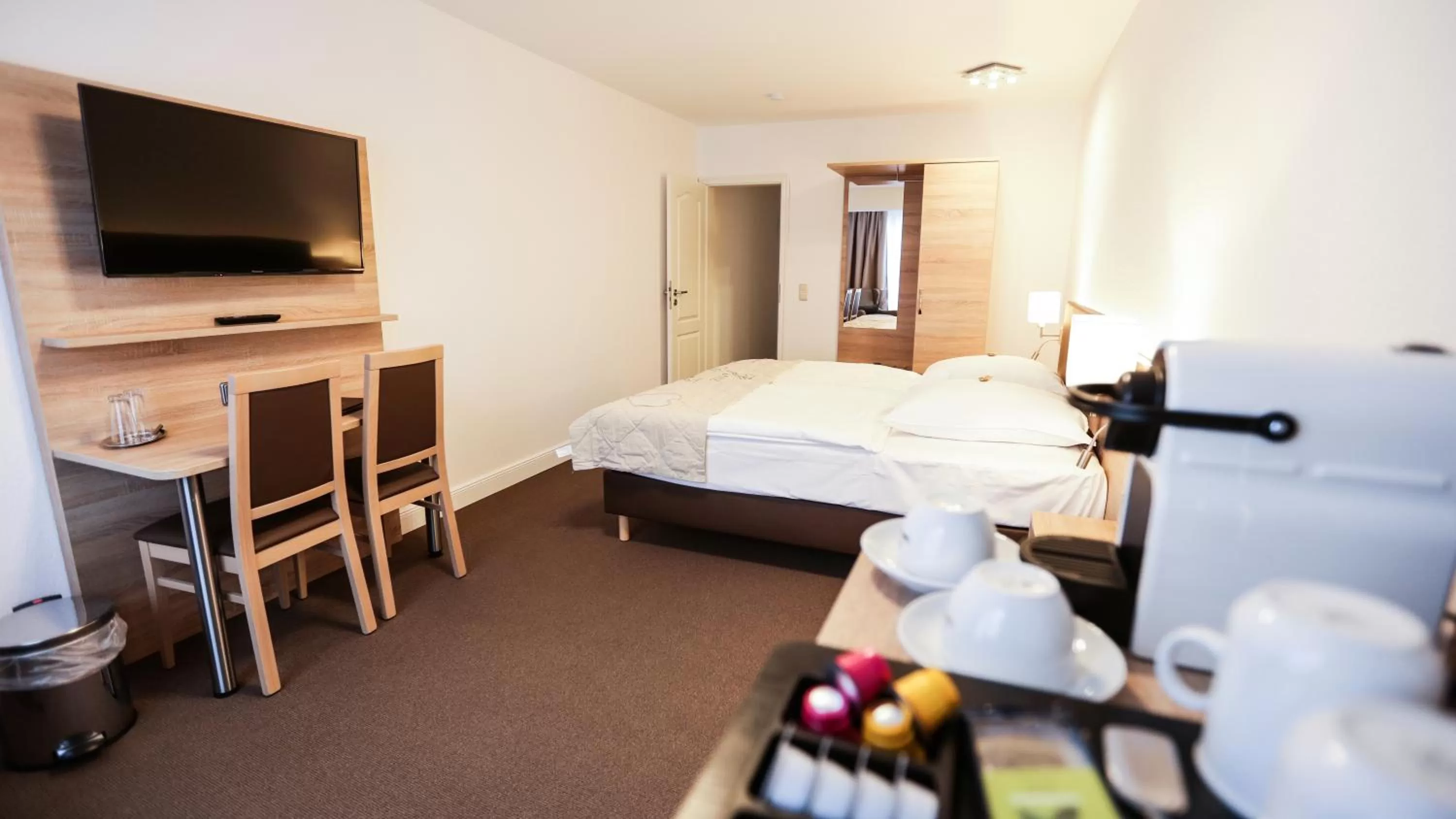 Bedroom, Bed in Hotel Waldhalle