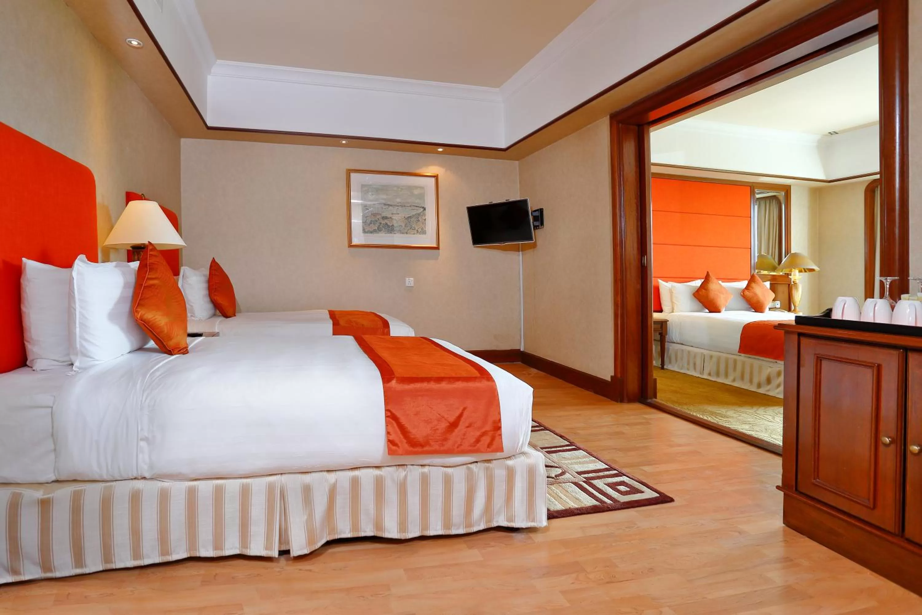 Bed in The Pacific Sutera Hotel