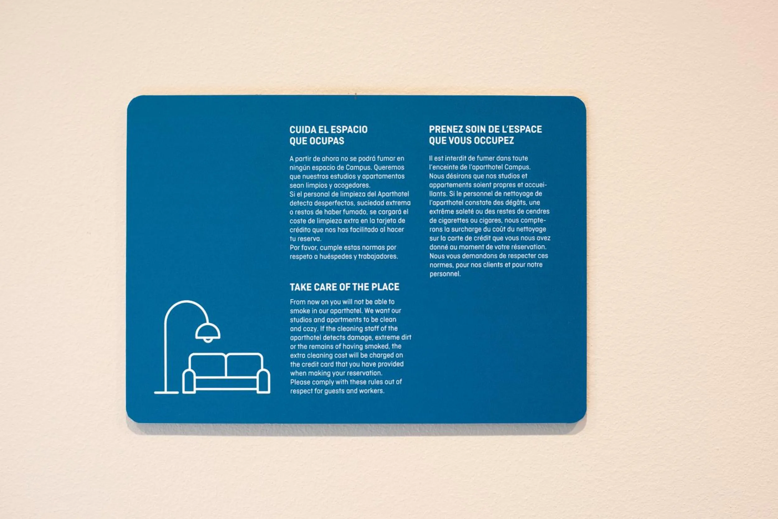 Logo/Certificate/Sign in Aparthotel Campus