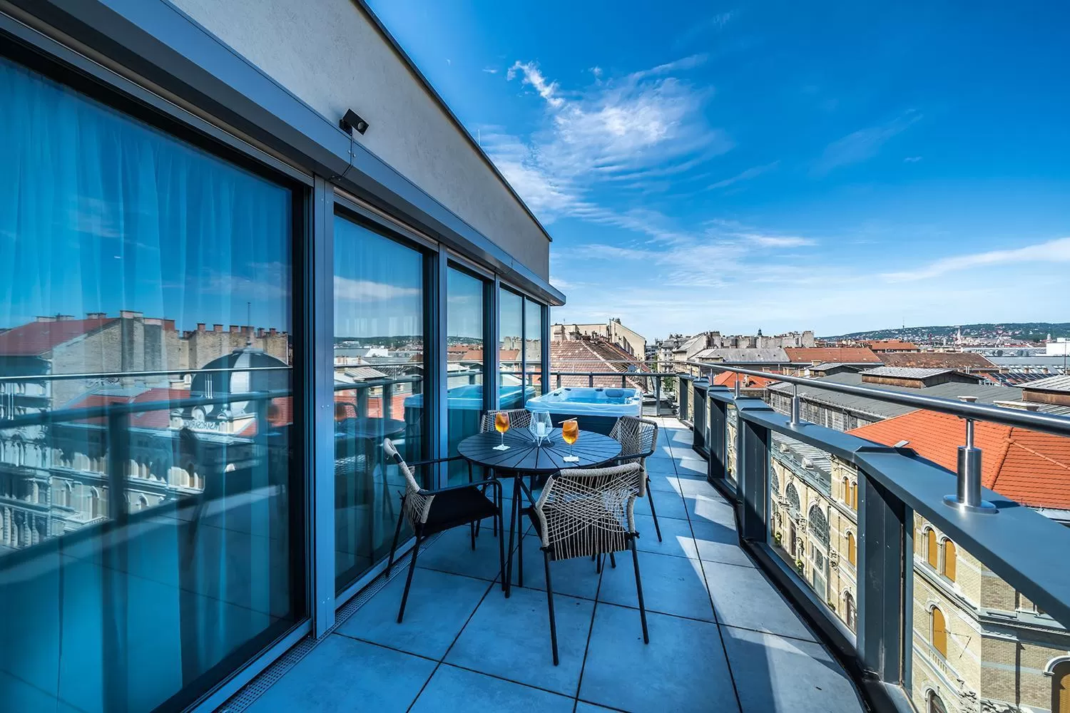Balcony/Terrace in Up Hotel Budapest