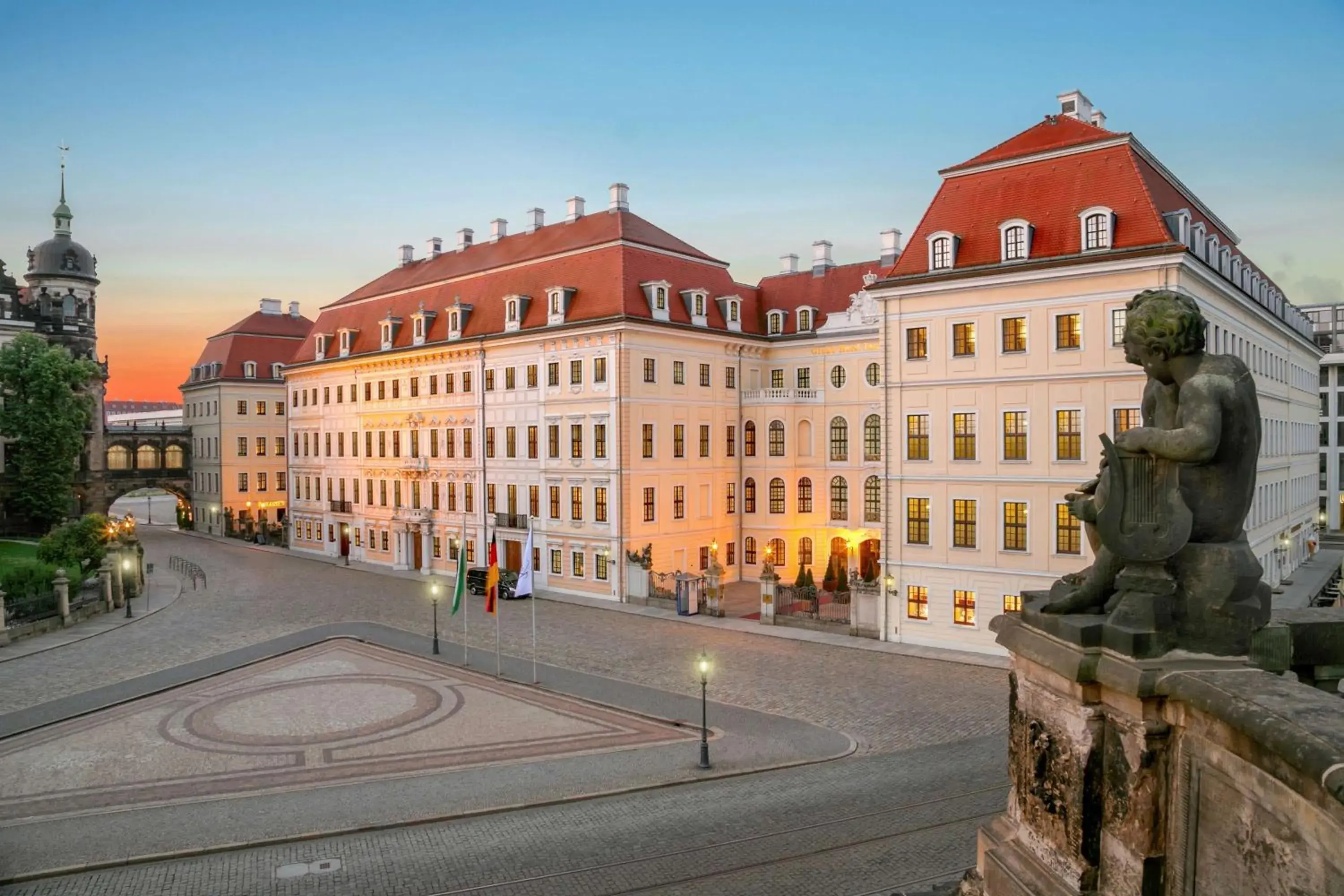 Property building in Kempinski Hotel Taschenbergpalais Dresden