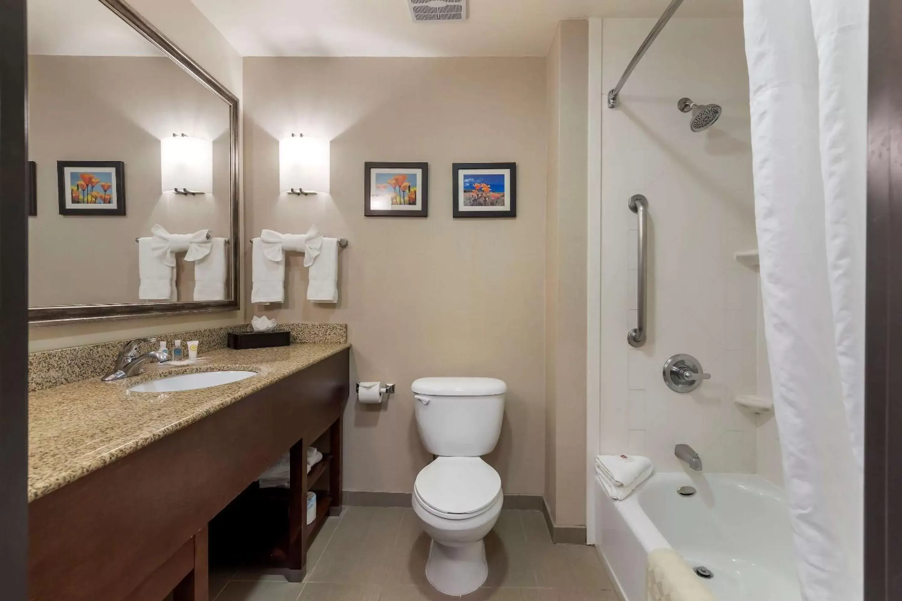 Bedroom, Bathroom in Comfort Suites Ontario Airport Convention Center