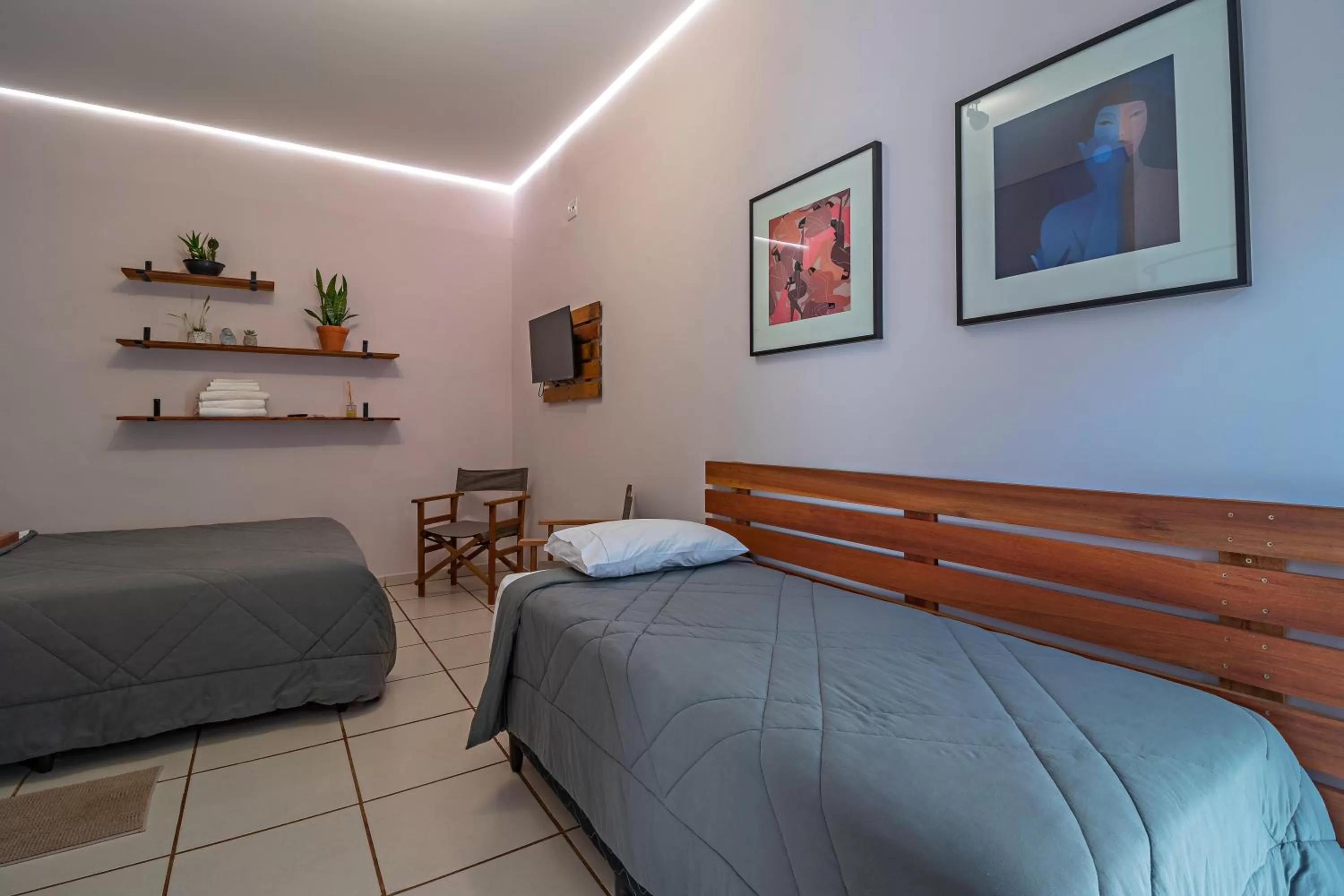 Bed in Suítes no Quintal