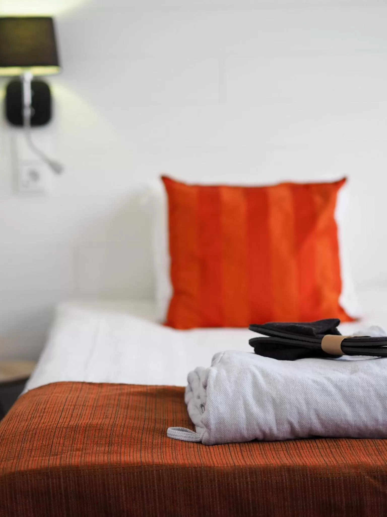 Decorative detail, Bed in Hotel Fabrik Forssa