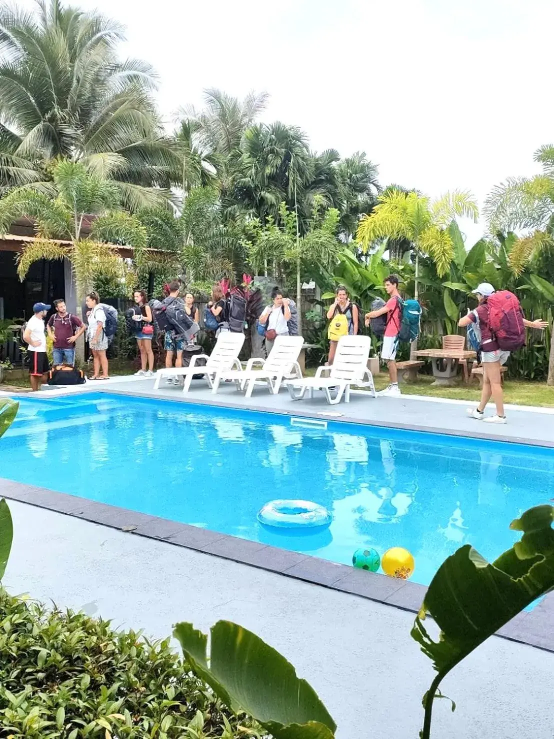 group of guests, Swimming Pool in Andawa Lanta Resort